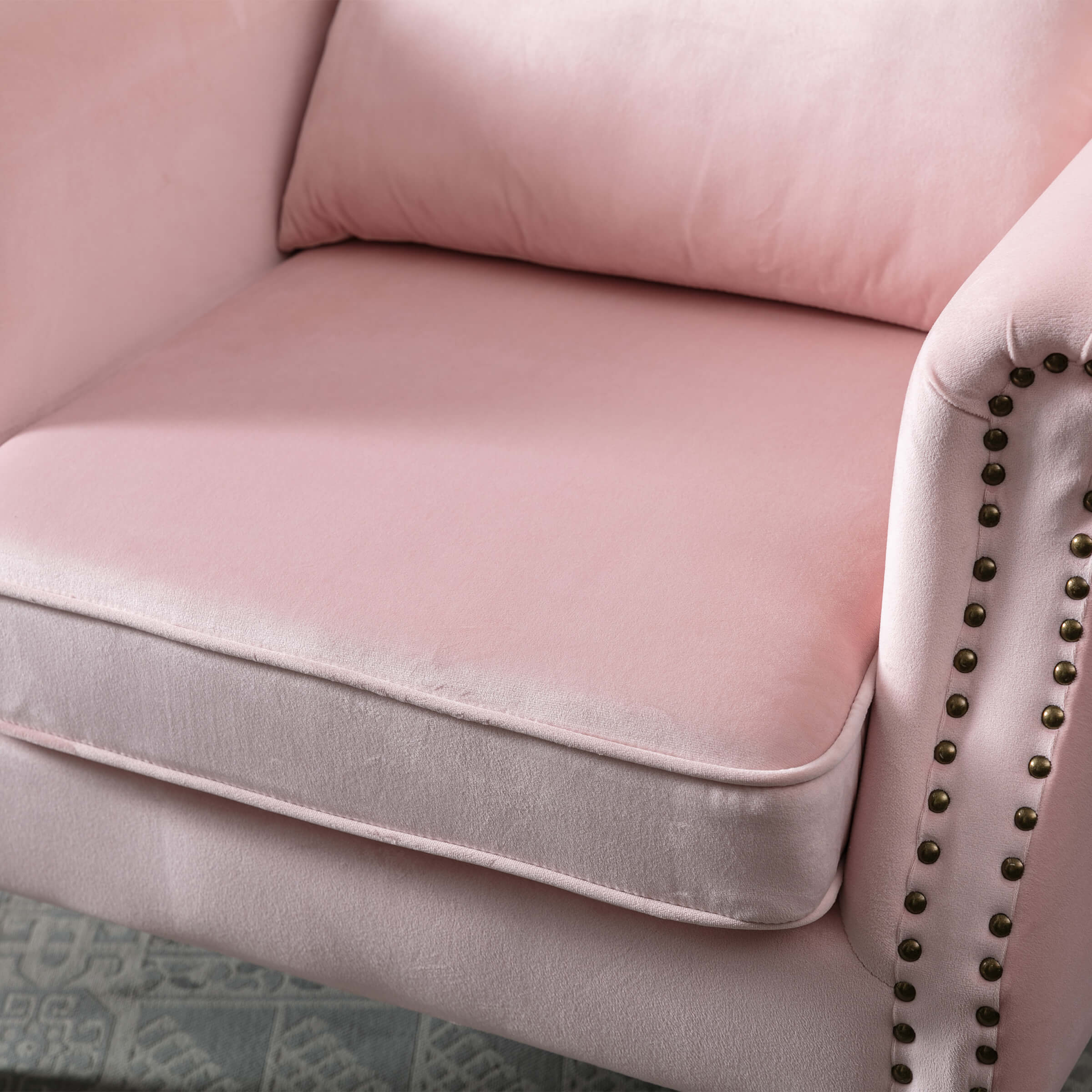 Kmax Wingback Tufted Accent Chair with Ottoman - XXX1AC