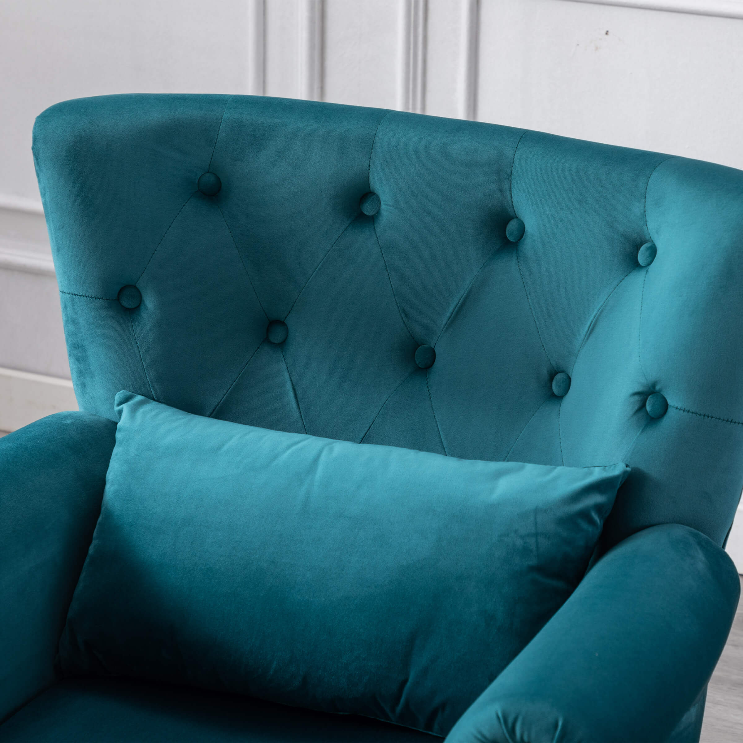 Kmax Wingback Tufted Accent Chair with Ottoman - XXX1AC