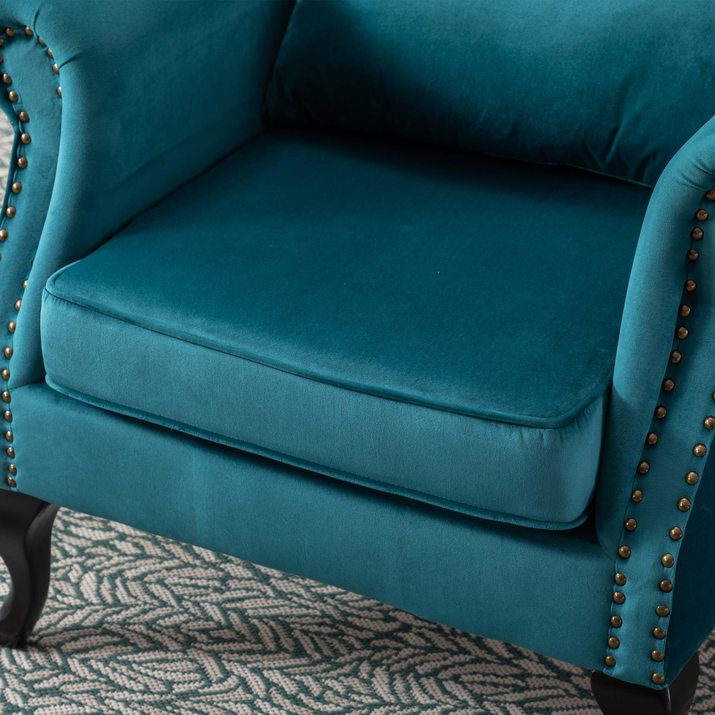 Kmax Wingback Tufted Accent Chair with Ottoman - XXX1AC