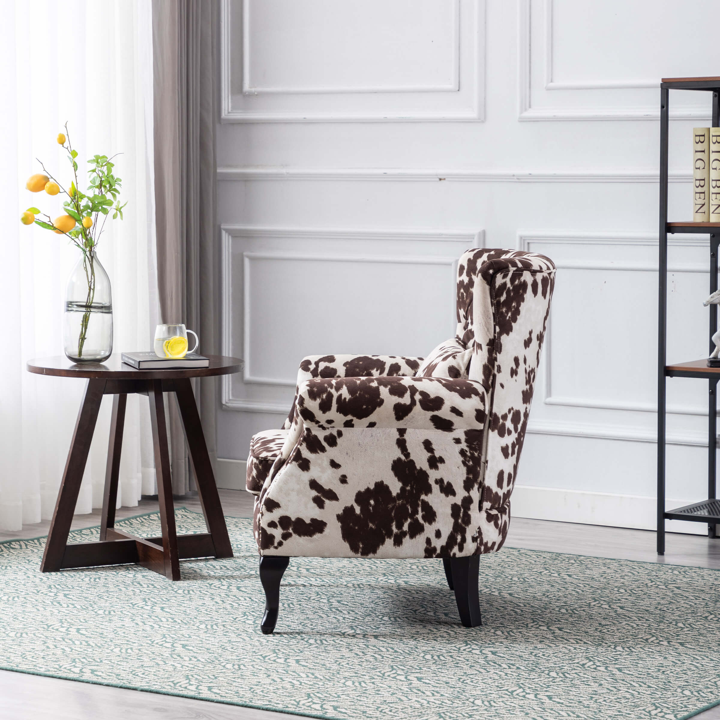 Kmax Wingback Tufted Accent Chair with Ottoman - XXX1AC