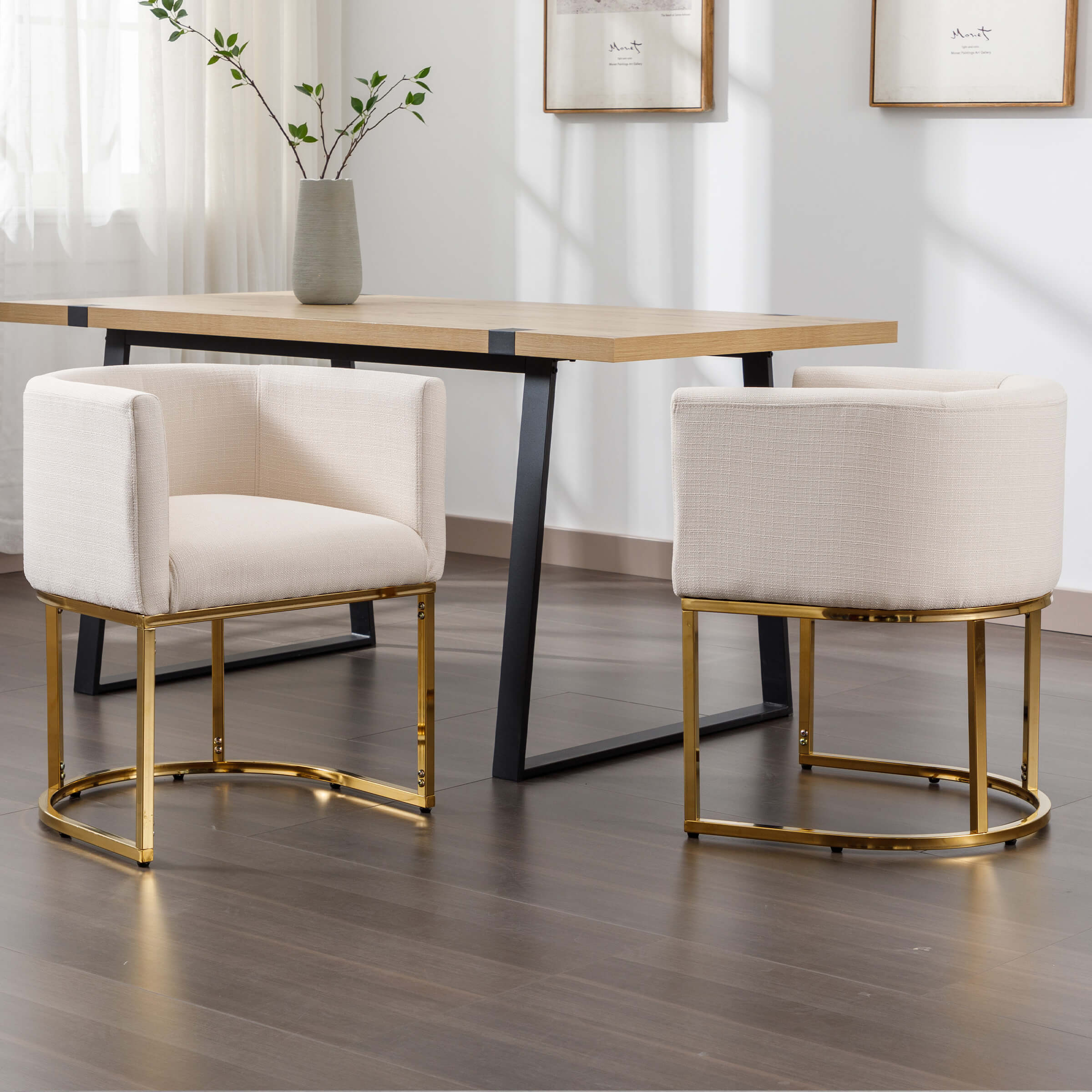 VESCASA Barrel Back Upholstered Dining Chair 1PCS - 1869DC