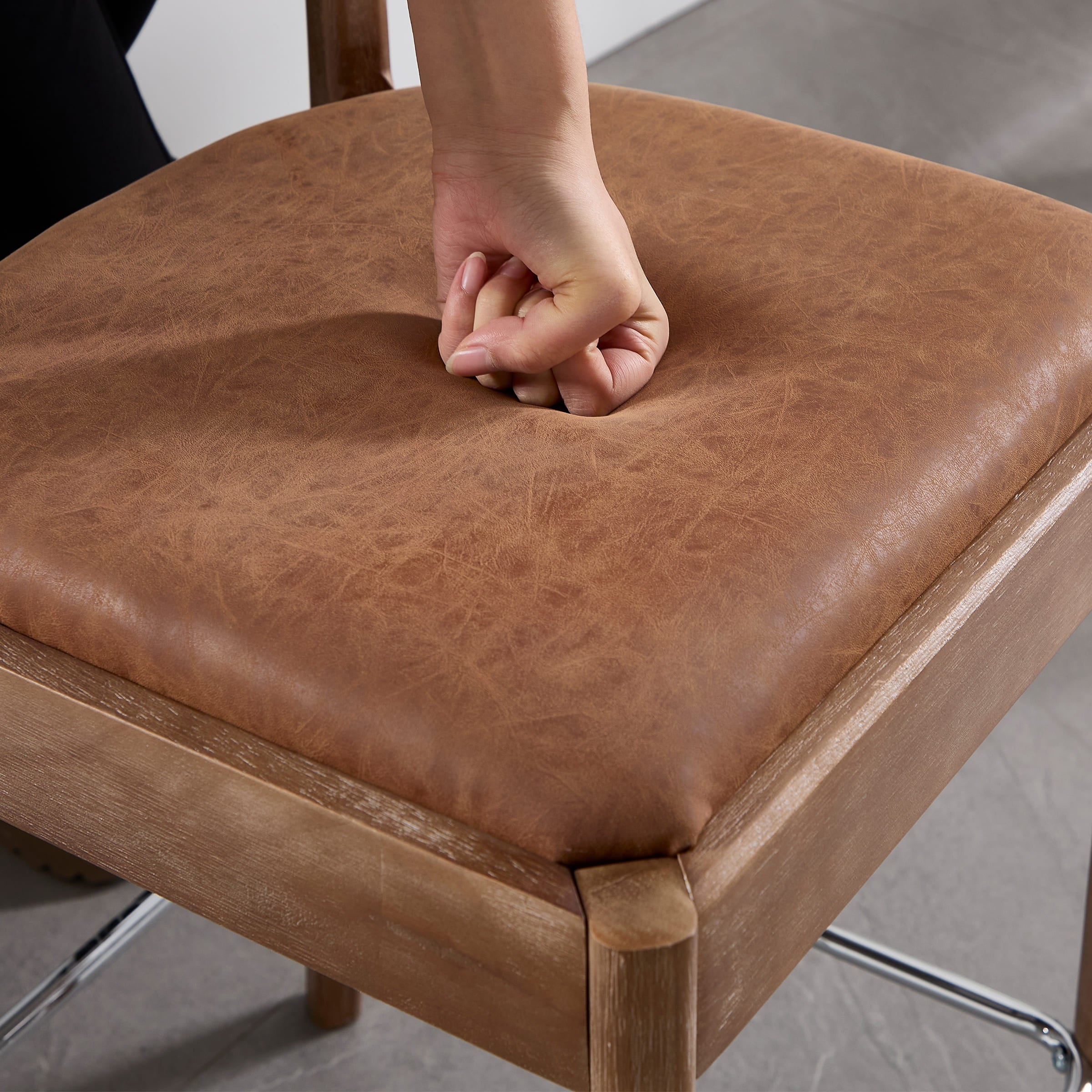 EALSON Modern 27"H Curved Back Counter Stools Set of 2 - 5732CS