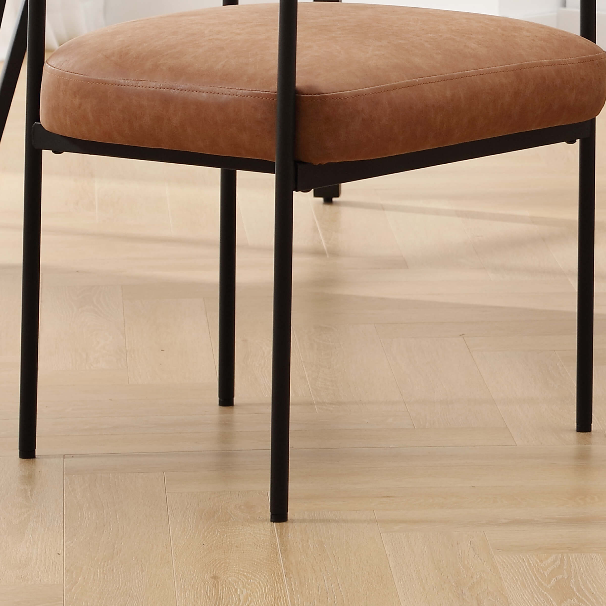 VESCASA Modern Barrel Black Dining Chairs Set of 2 - 3099DC