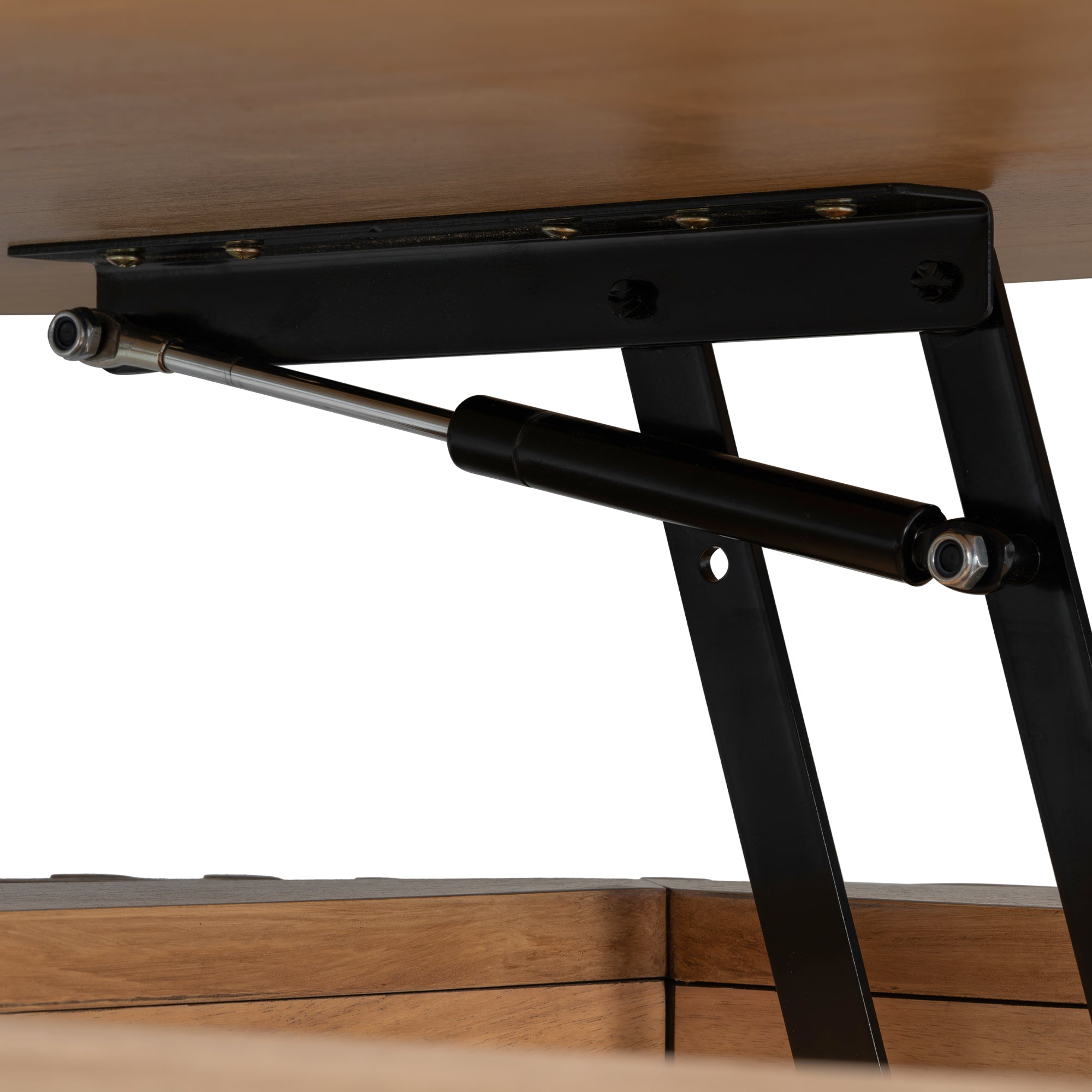 29.8" Round Lift Top Coffee Table with Storage & Fluted Base
