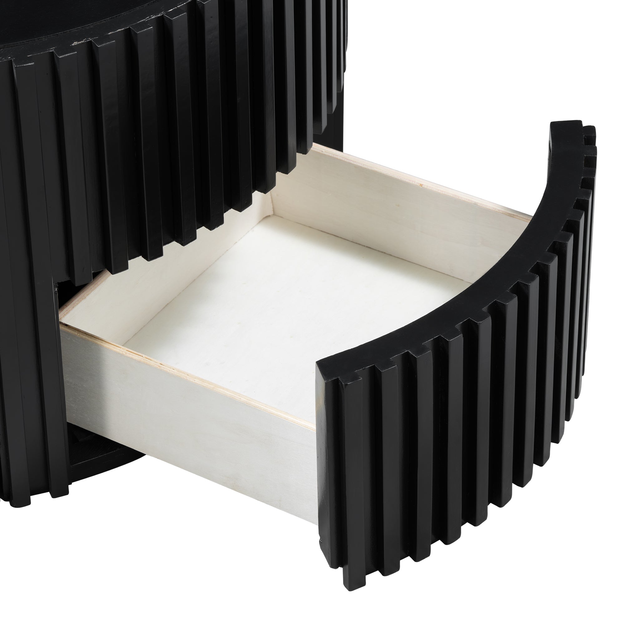 29.8" Round Lift Top Coffee Table with Storage & Fluted Base