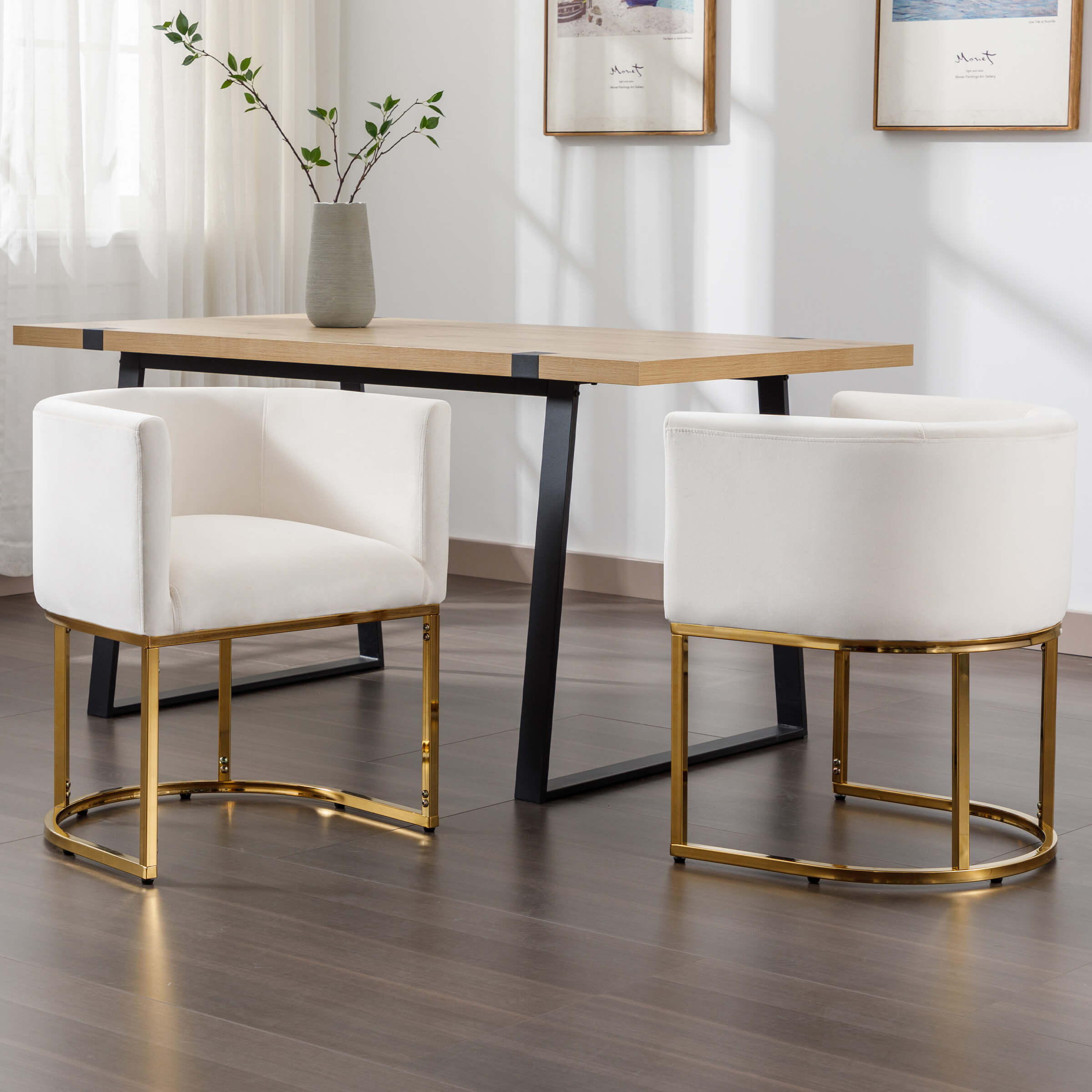 Barrel Back Upholstered Dining Chair 1PCS - 1869DC