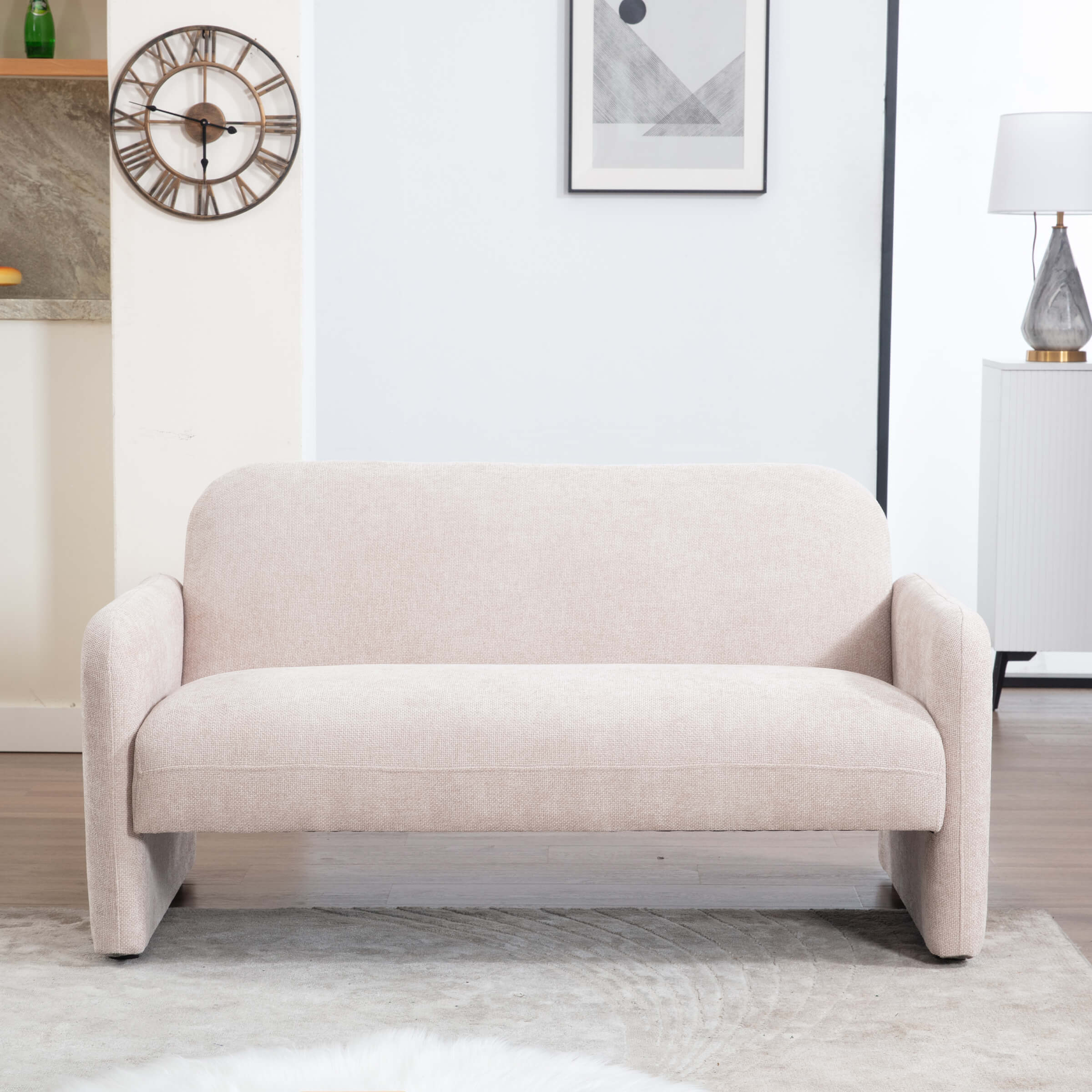 ROCITY 55''W Modern Green Small Couch Love Seat Sofa - 1024SF