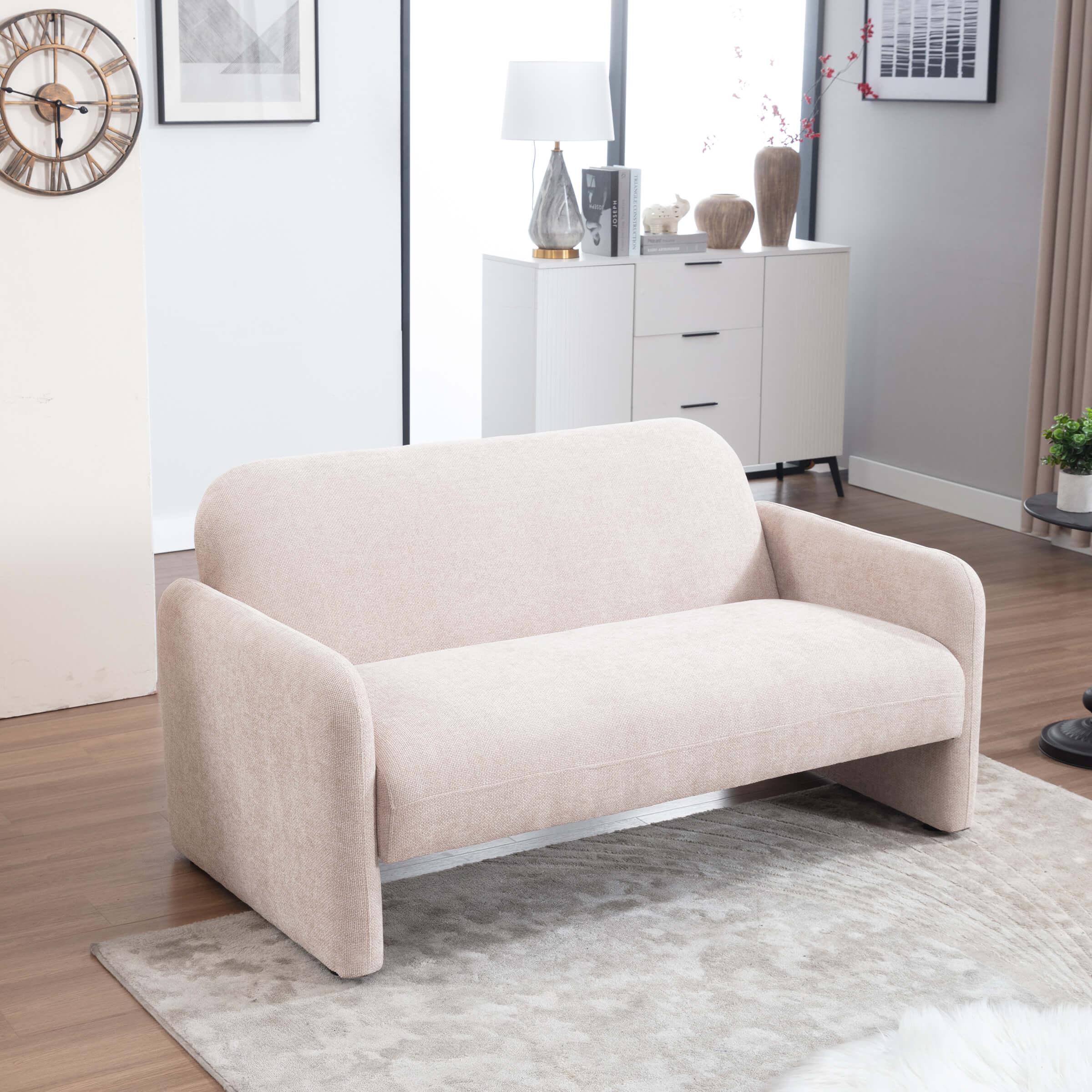 ROCITY 55''W Modern Green Small Couch Love Seat Sofa - 1024SF