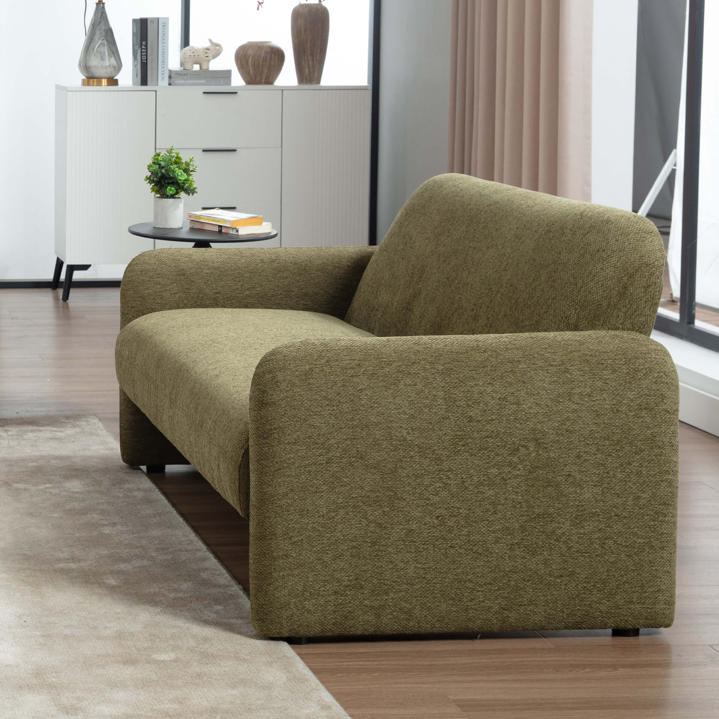 ROCITY 55''W Modern Green Small Couch Love Seat Sofa - 1024SF