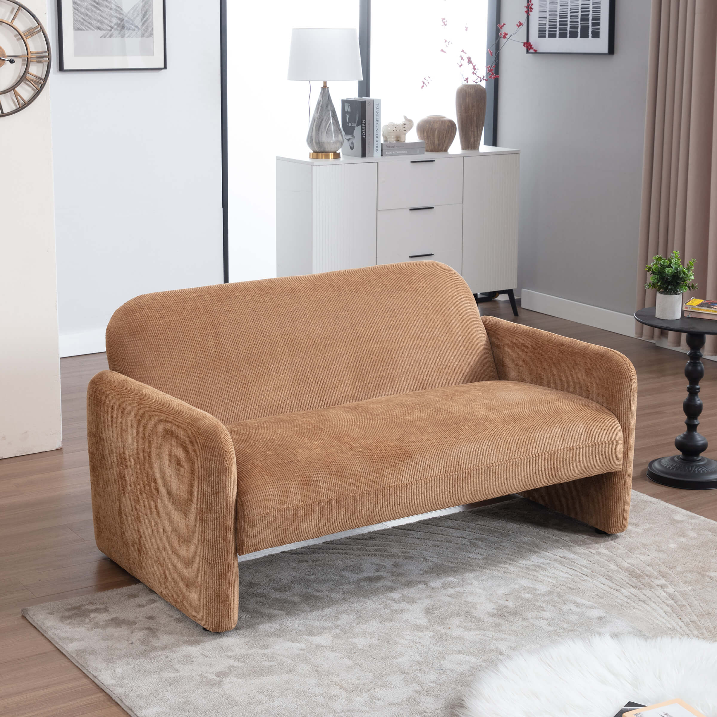 ROCITY 55''W Modern Green Small Couch Love Seat Sofa - 1024SF