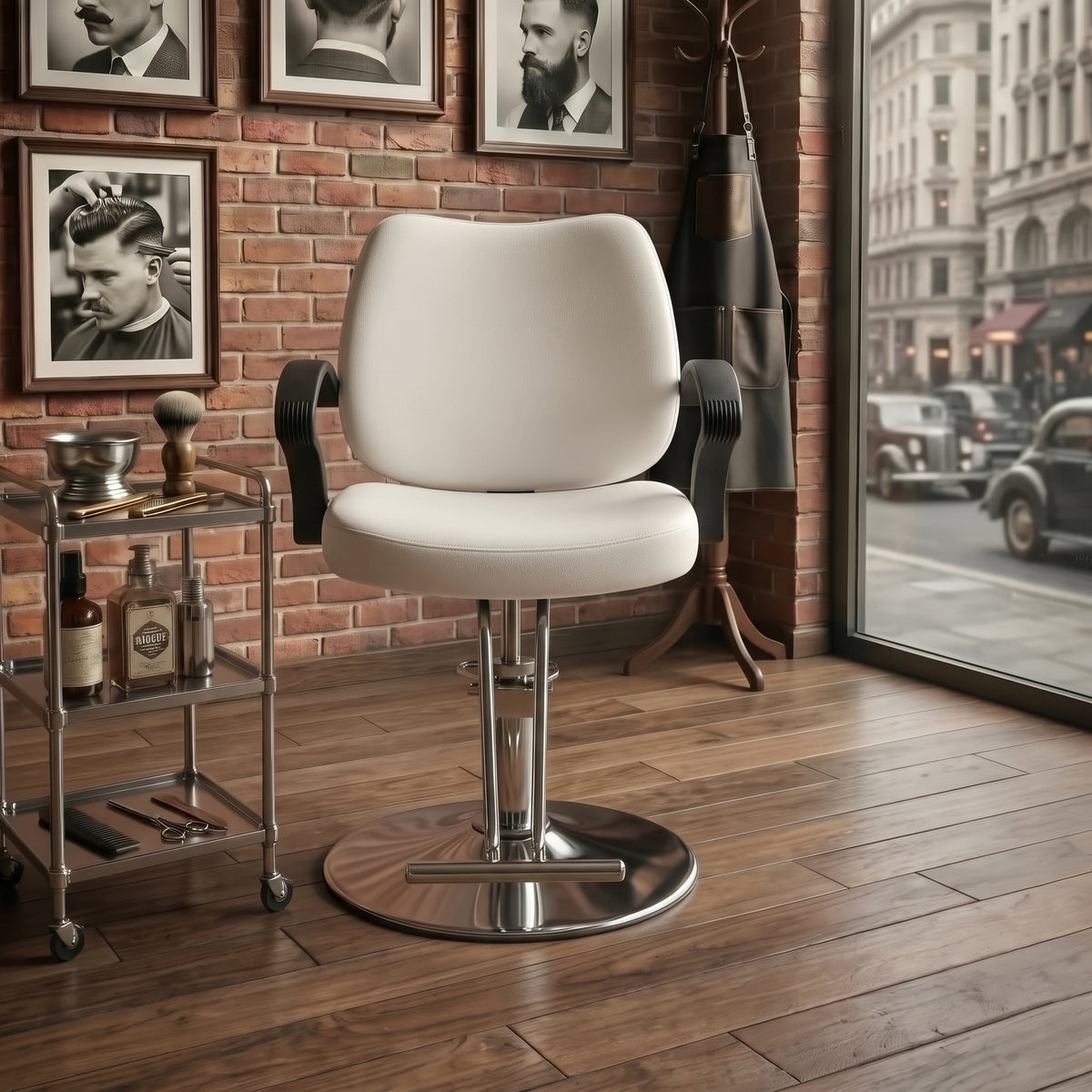 Modern Hydraulic PU Leather Office Chair with Footrest