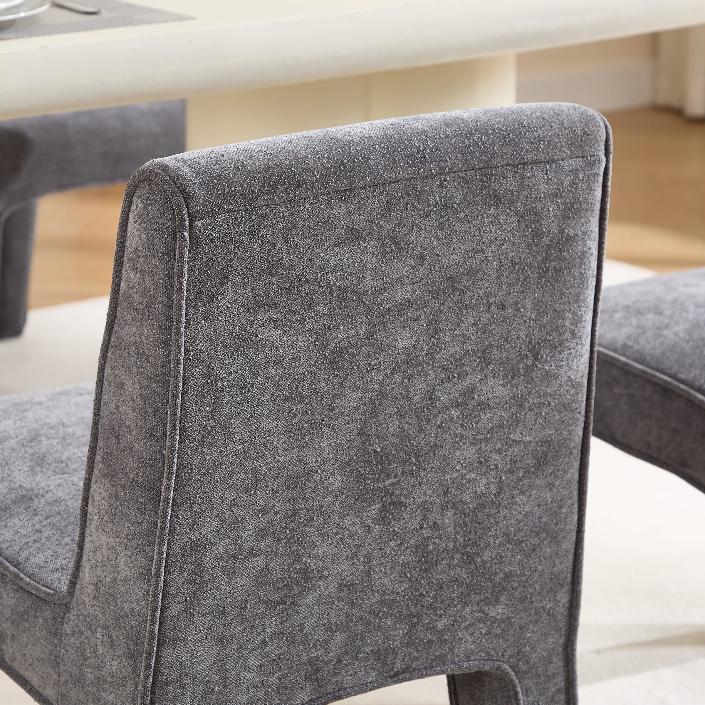 ROCITY Modern Minimalist Armless Dining Chairs Set of 2 - 6614DC