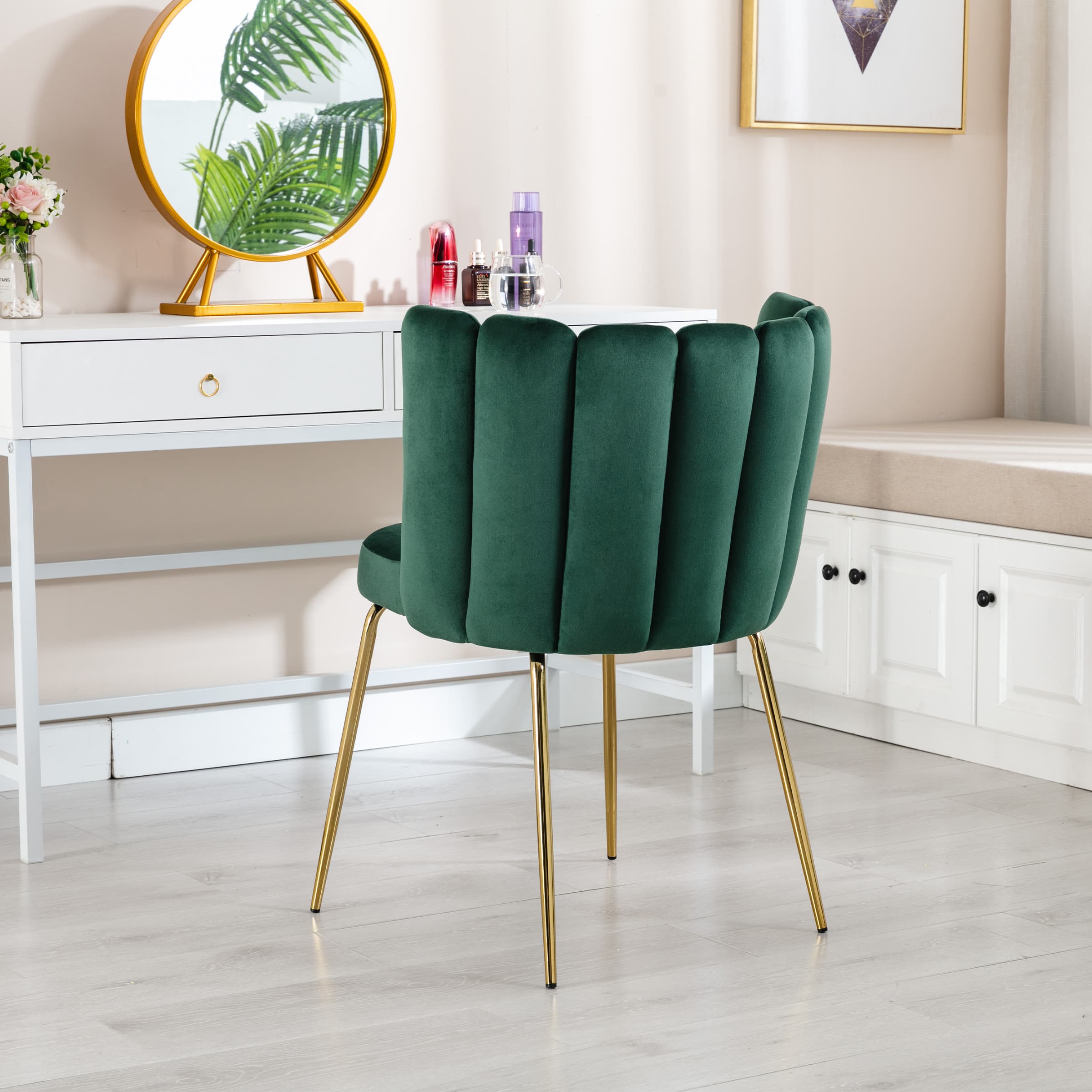 CHICAURA Modern Metal Legs Dining Chairs Set of 2 - 9029DC