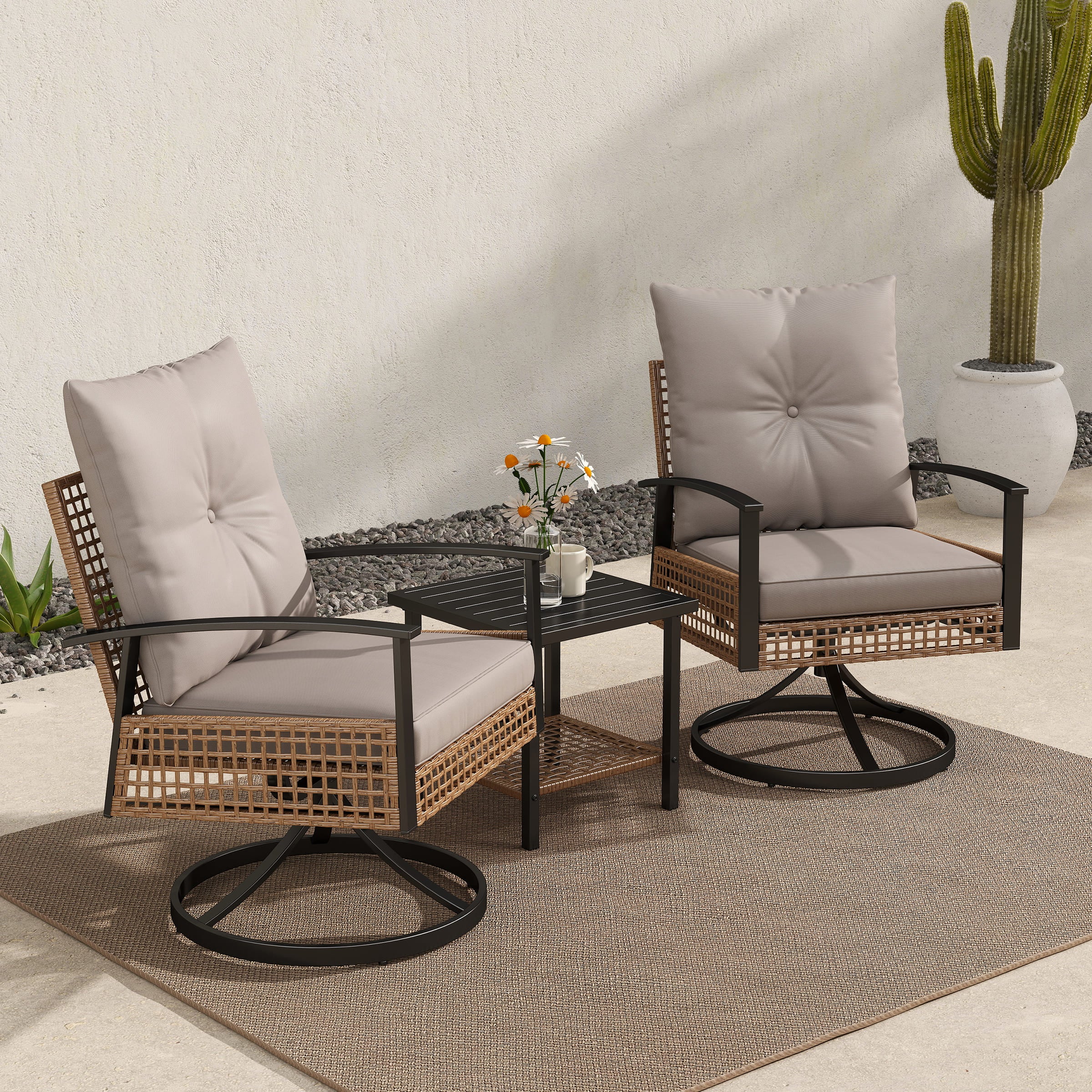 EALSON 3 Pieces Patio Bistro Set - X114SE