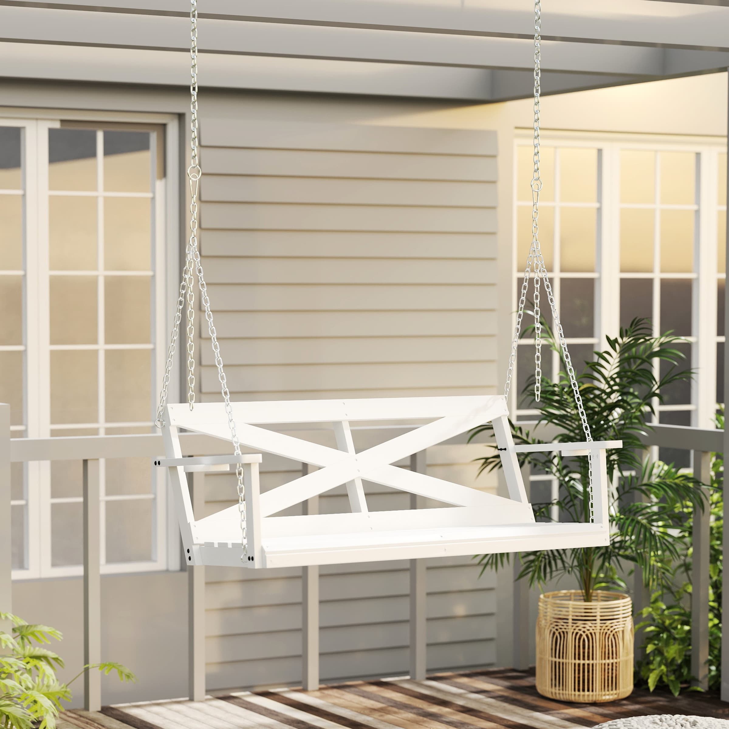 Kmax Outdoor Front Porch Hanging Swing - 2601HS