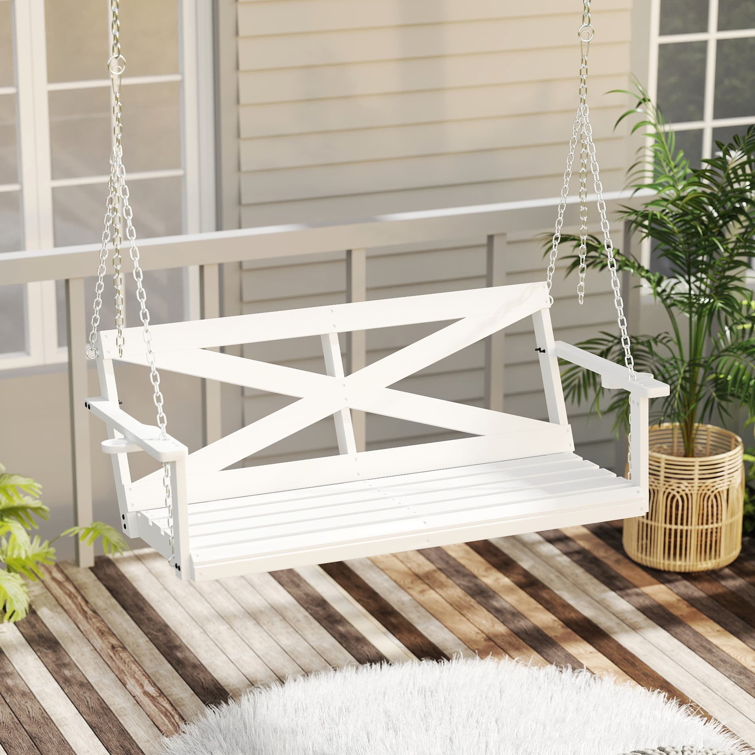 Kmax Outdoor Front Porch Hanging Swing - 2601HS
