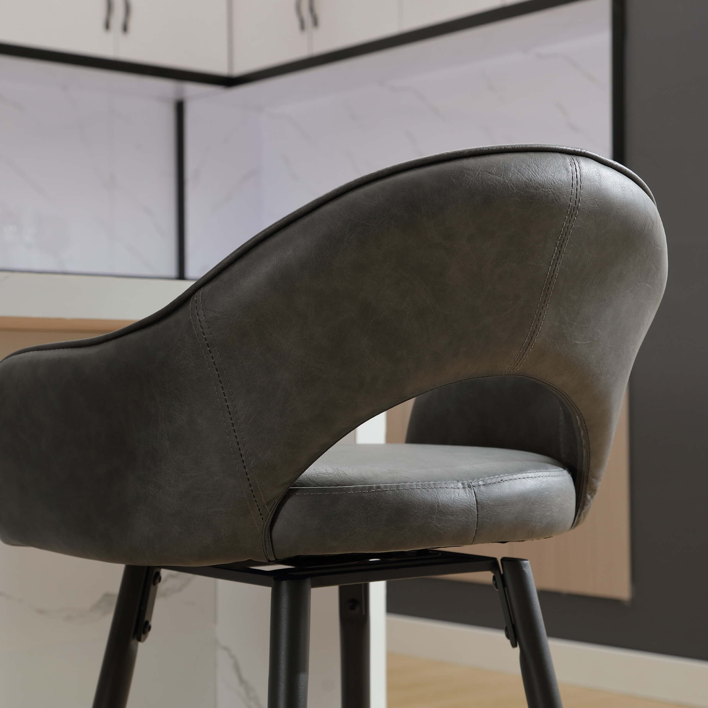 ROCITY 27"H Swivel Upholstered Counter Stools Set of 2 - 2310CS