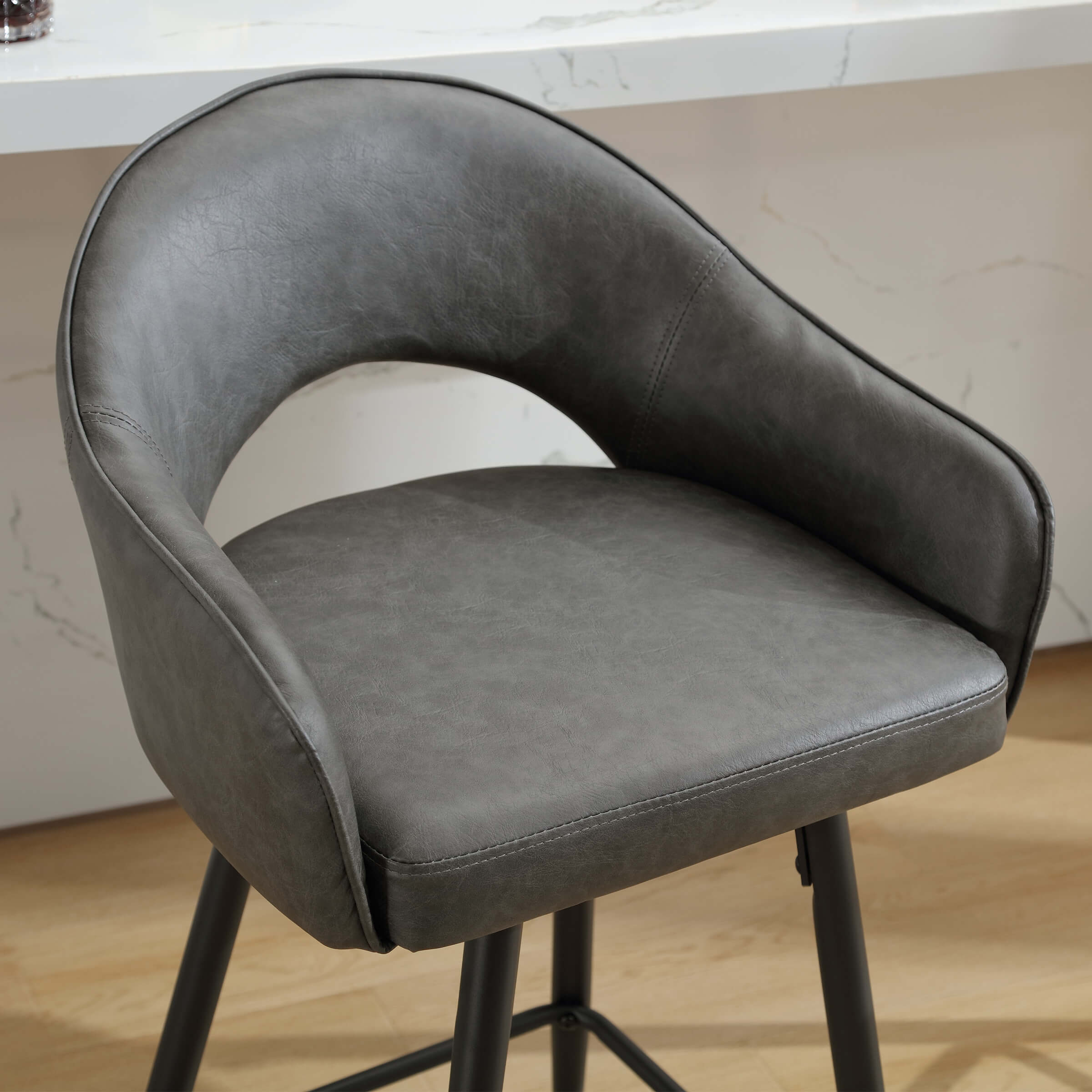 ROCITY 27"H Swivel Upholstered Counter Stools Set of 2 - 2310CS