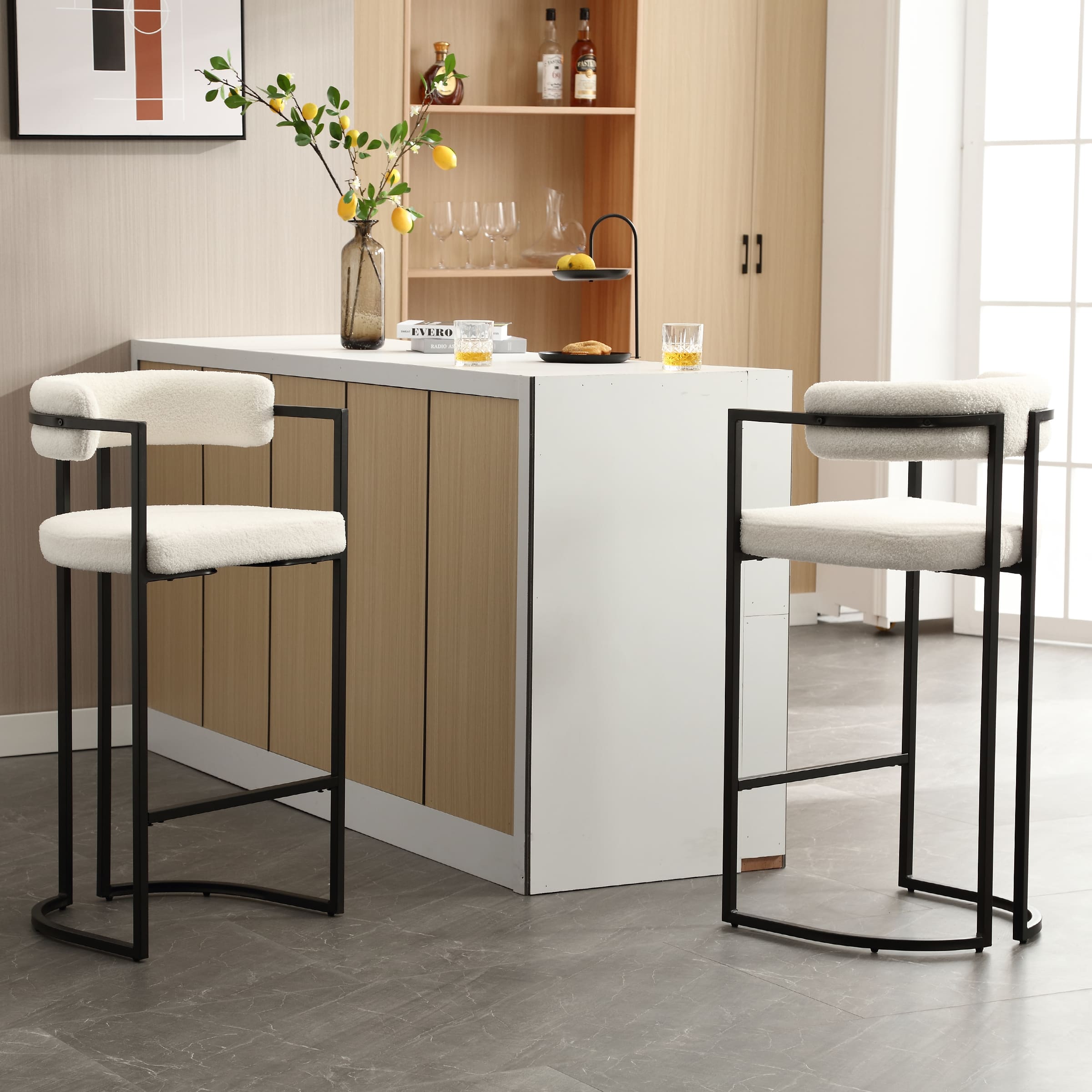 ROCITY 26"H & 30"H Industrial Counter & Bar Stools Set of 2 - X323