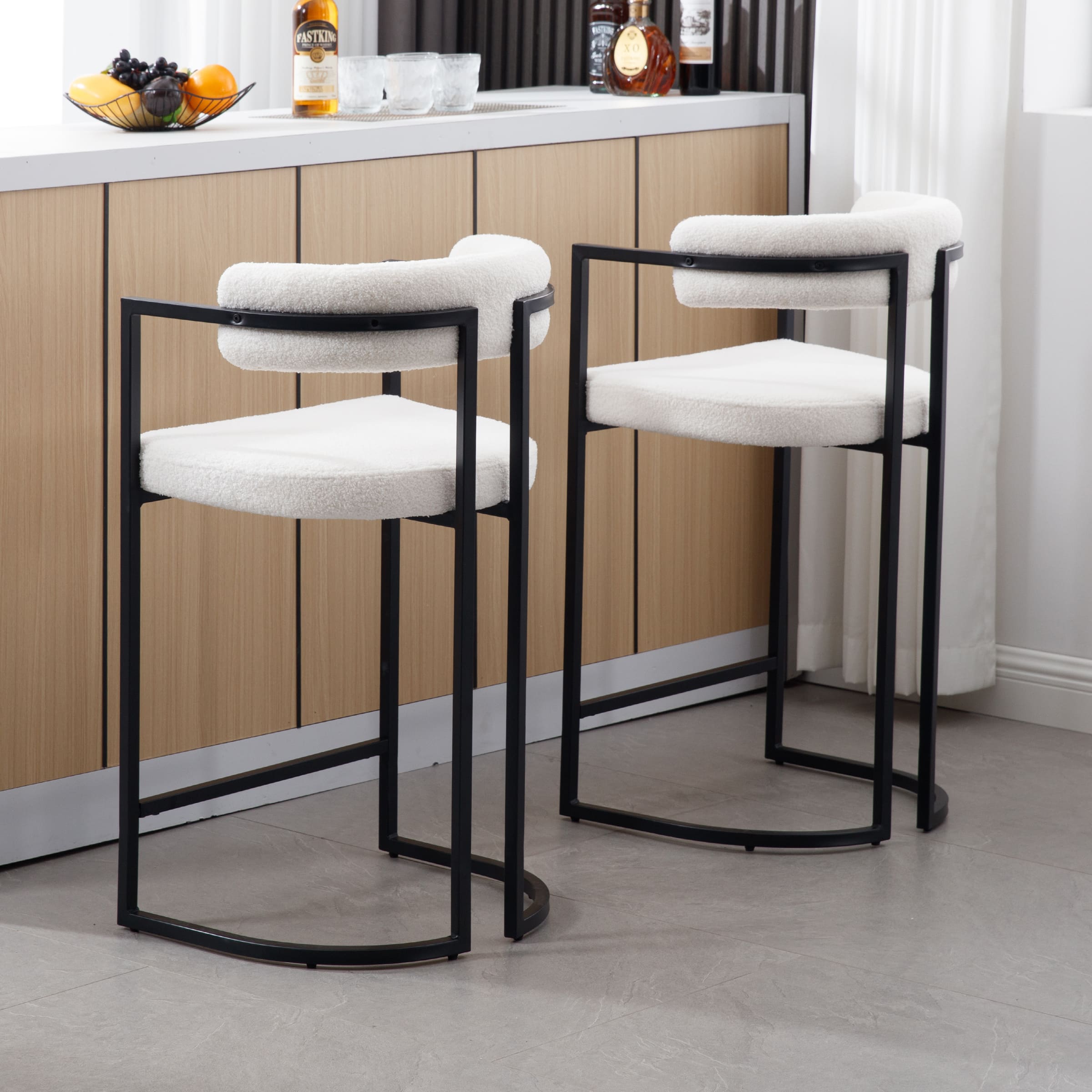 ROCITY 26"H & 30"H Industrial Counter & Bar Stools Set of 2 - X323