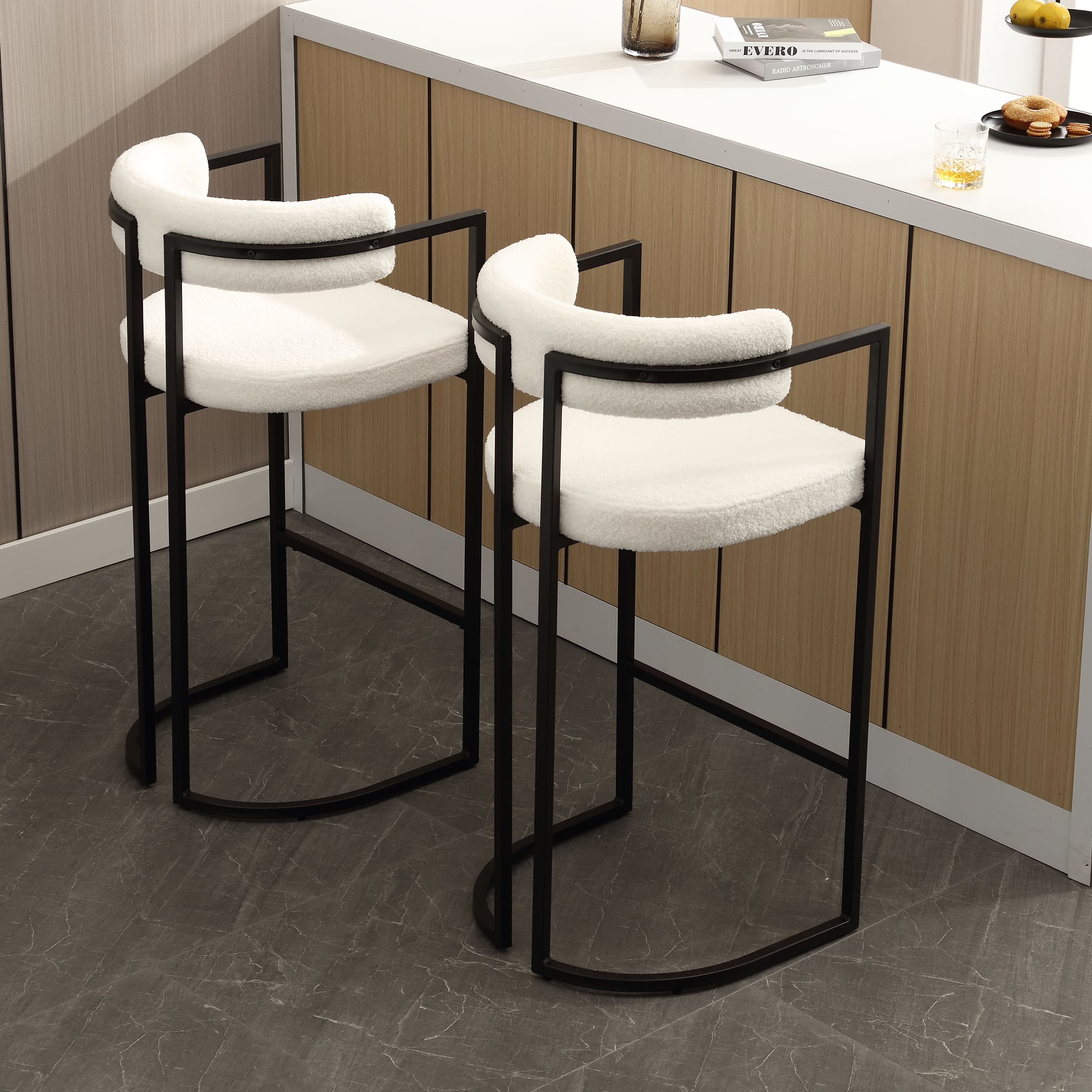 ROCITY 26"H & 30"H Industrial Counter & Bar Stools Set of 2 - X323