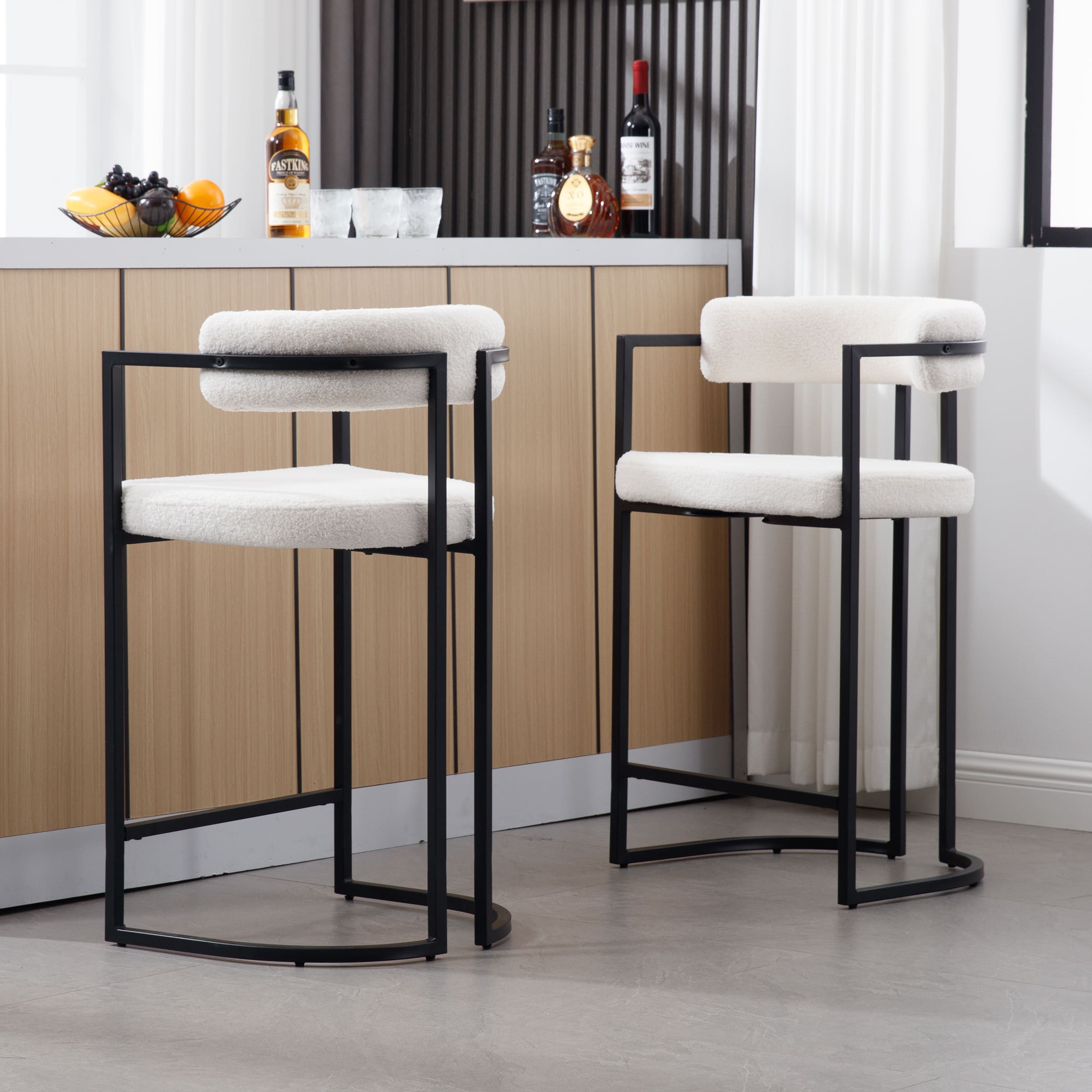 ROCITY 26"H & 30"H Industrial Counter & Bar Stools Set of 2 - X323