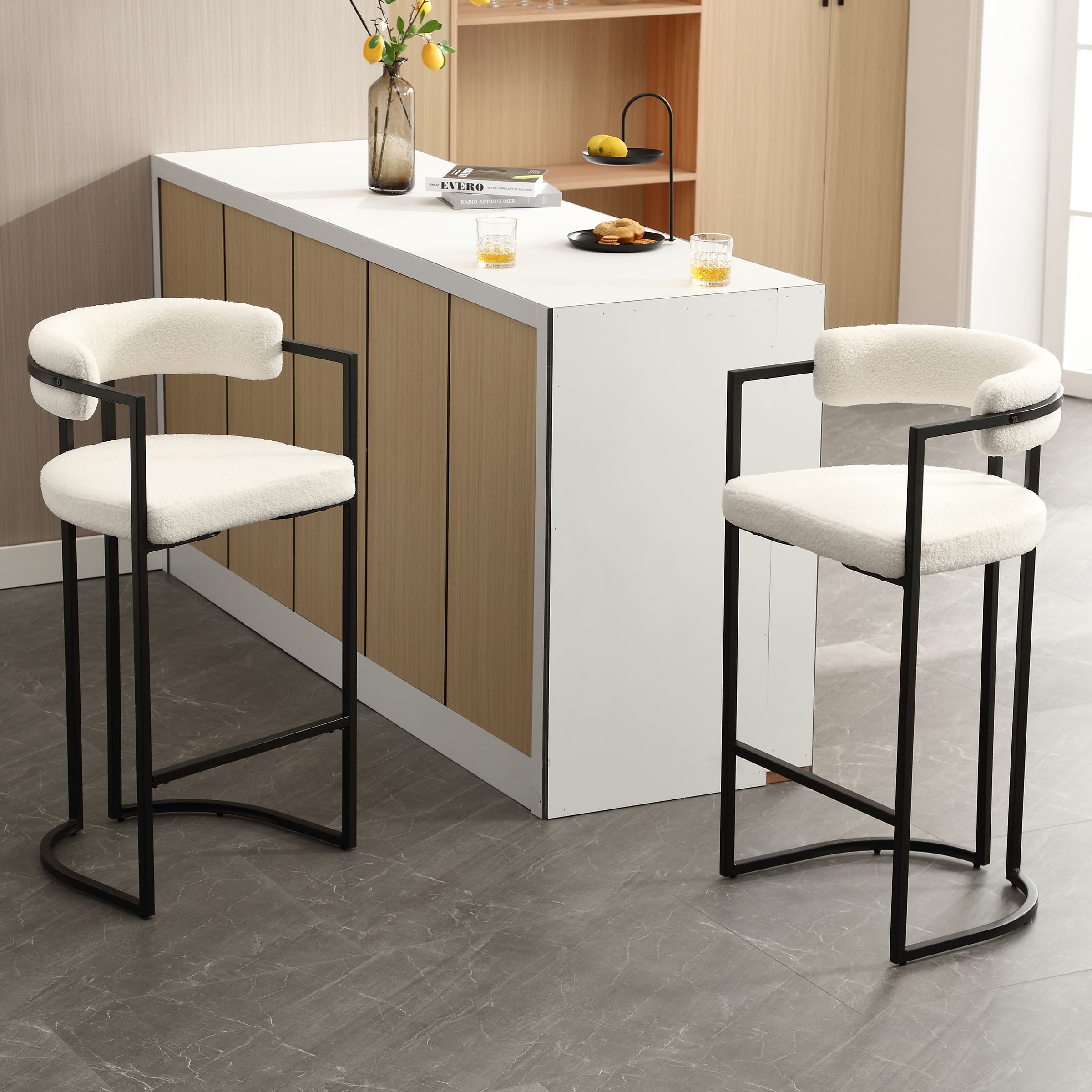 ROCITY 26"H & 30"H Industrial Counter & Bar Stools Set of 2 - X323