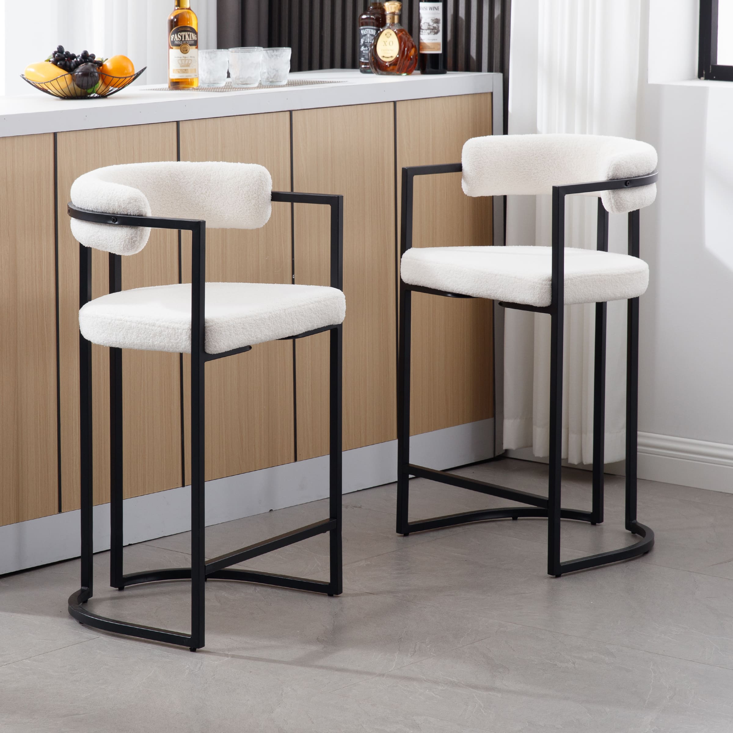ROCITY 26"H & 30"H Industrial Counter & Bar Stools Set of 2 - X323