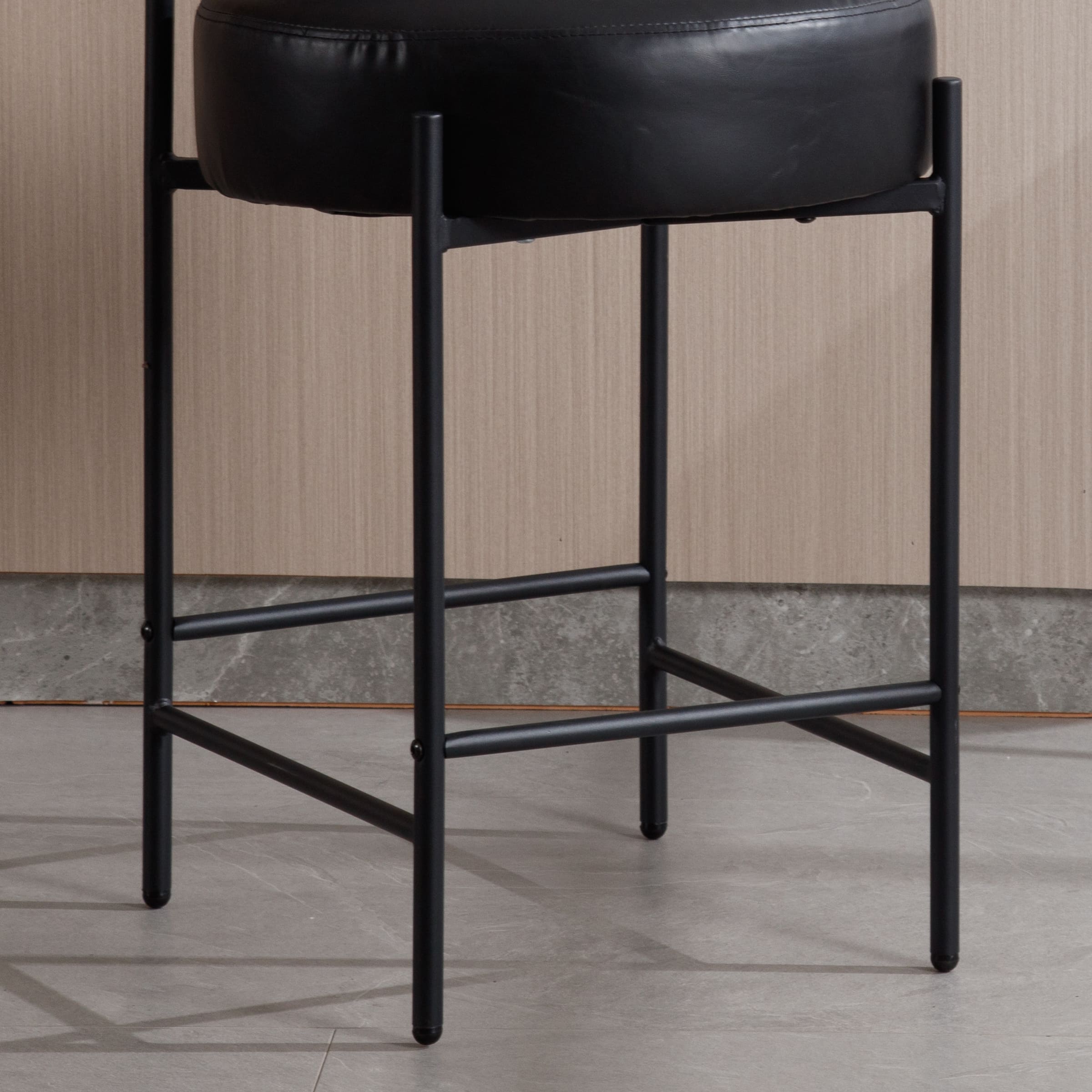 ROCITY 26"H Curved Open Back Counter Stools Set of 2 - 11002CS