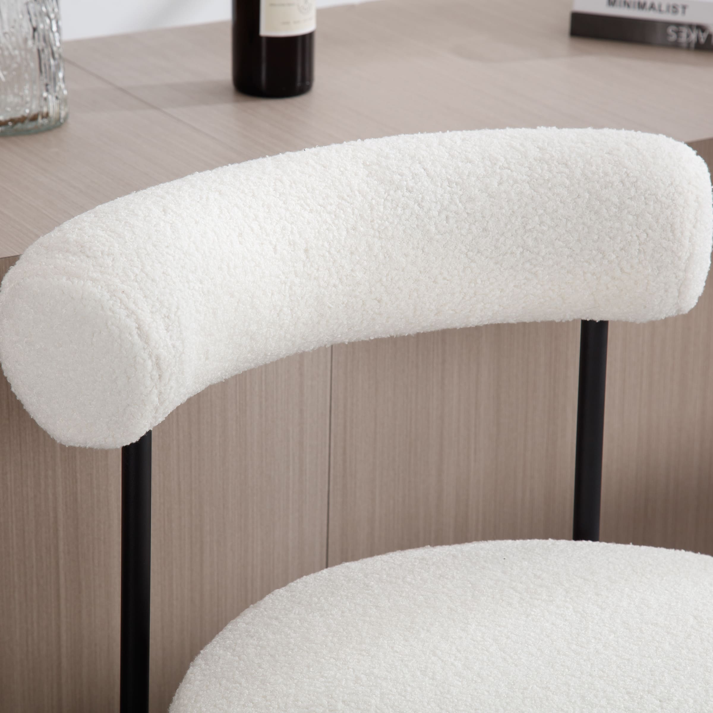 ROCITY 26"H Curved Open Back Counter Stools Set of 2 - 11002CS