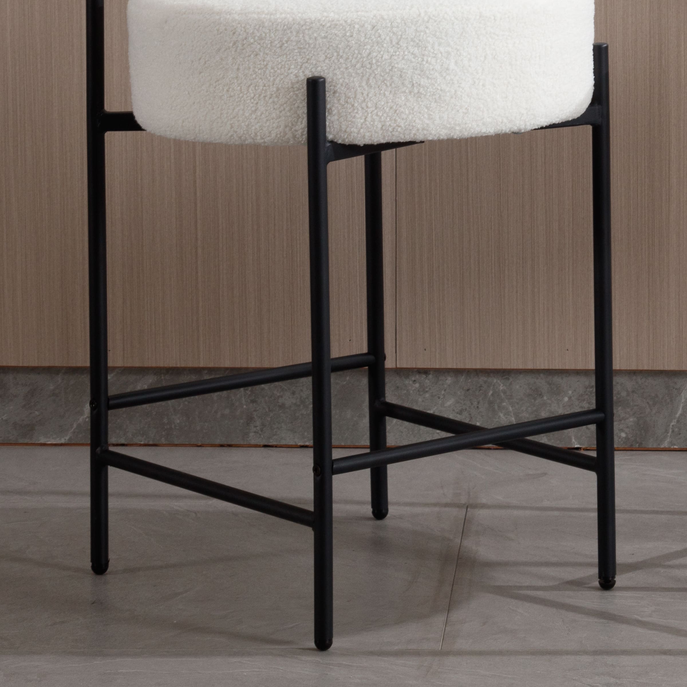 ROCITY 26"H Curved Open Back Counter Stools Set of 2 - 11002CS