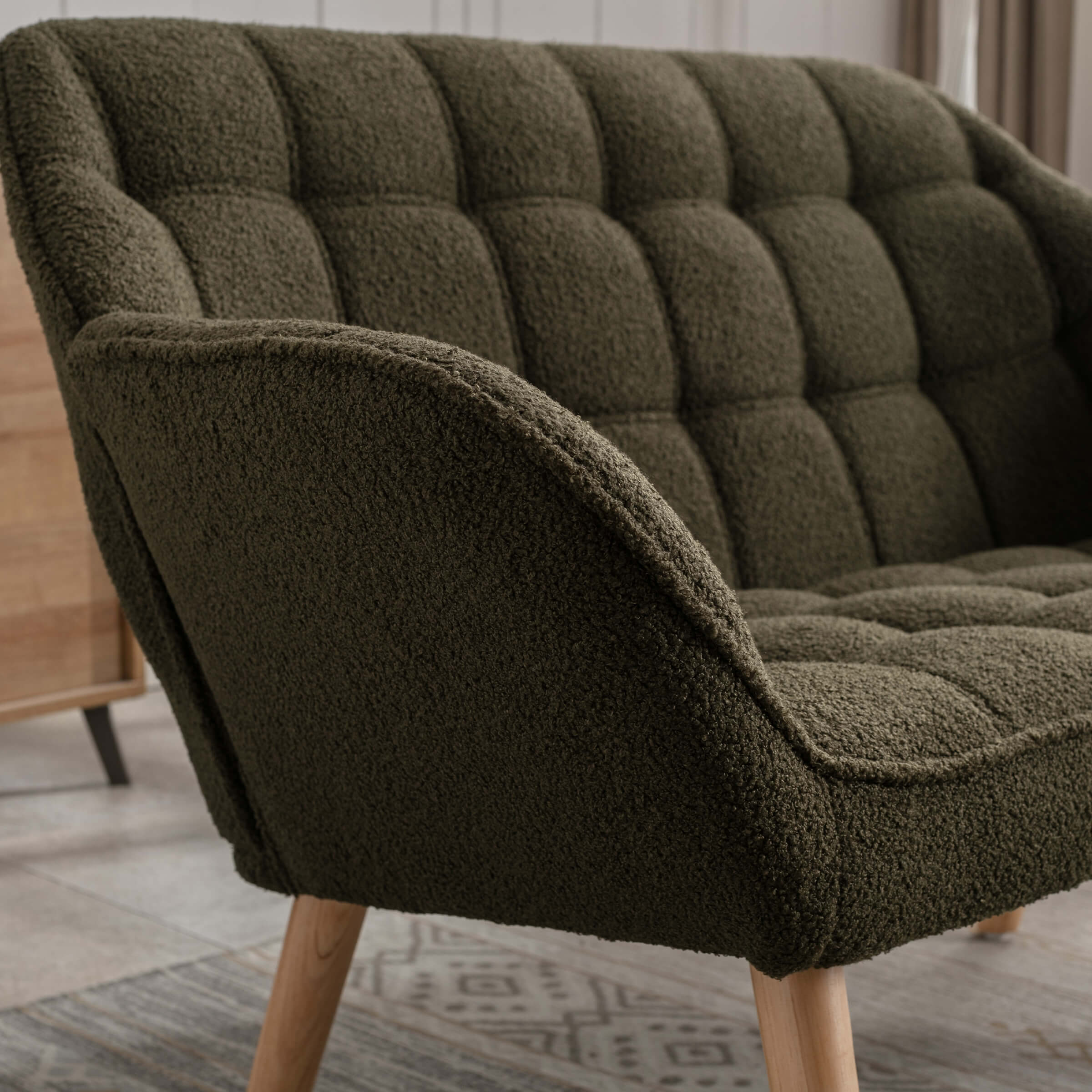 ROCITY 48"W Modern Small Loveseat Sofa - 8904AC