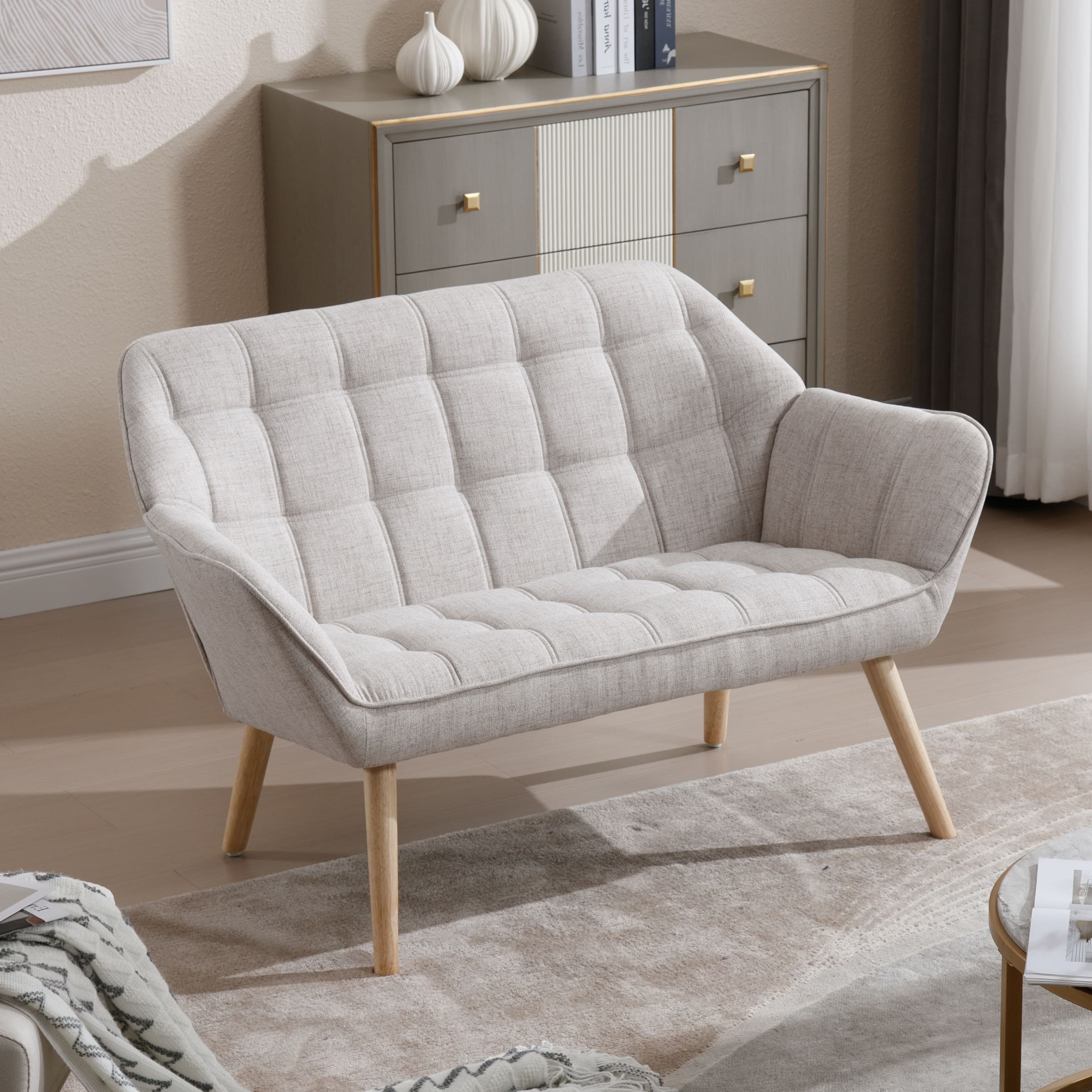 ROCITY 48"W Modern Small Loveseat Sofa - 8904AC