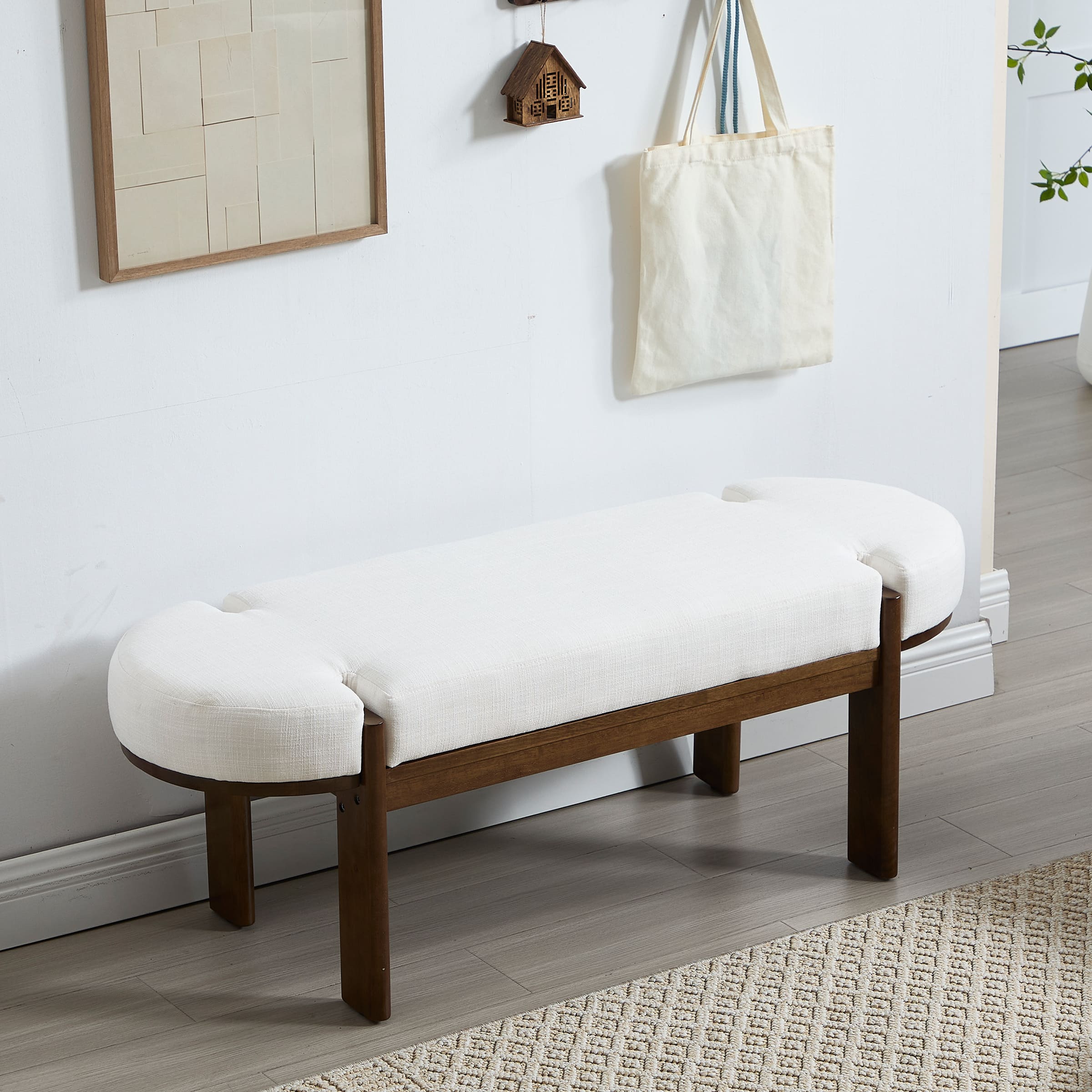 CIMOTA 49 Inch Modern Wood End of Bed Bench - 2656BH
