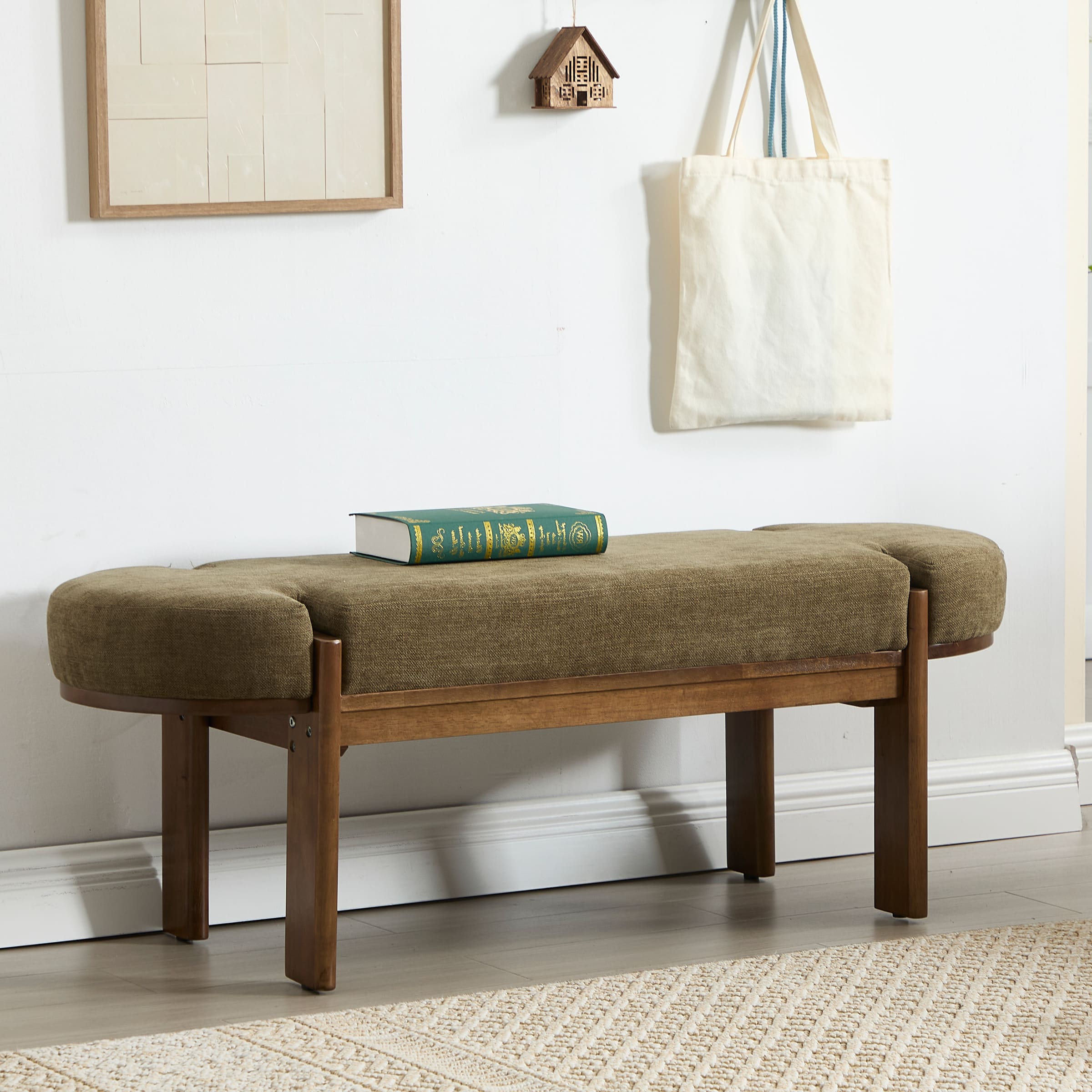 CIMOTA 49 Inch Modern Wood End of Bed Bench - 2656BH