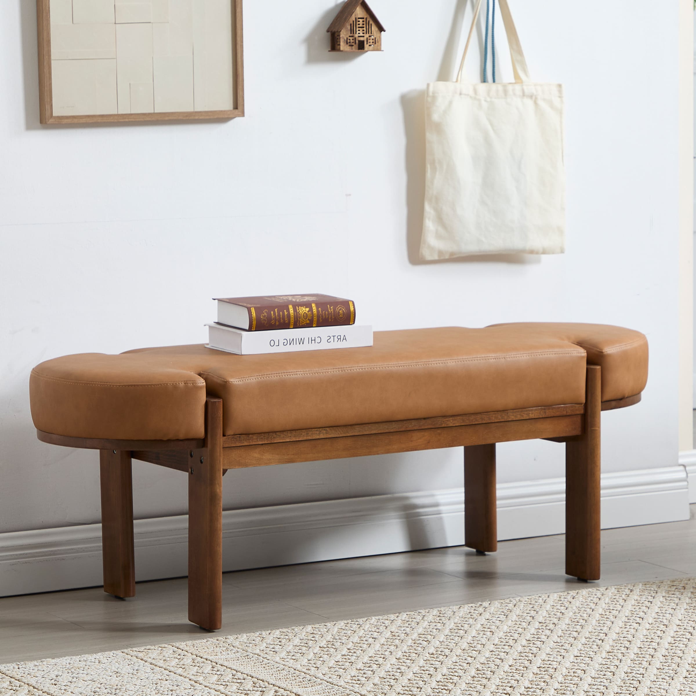 CIMOTA 49 Inch Modern Wood End of Bed Bench - 2656BH