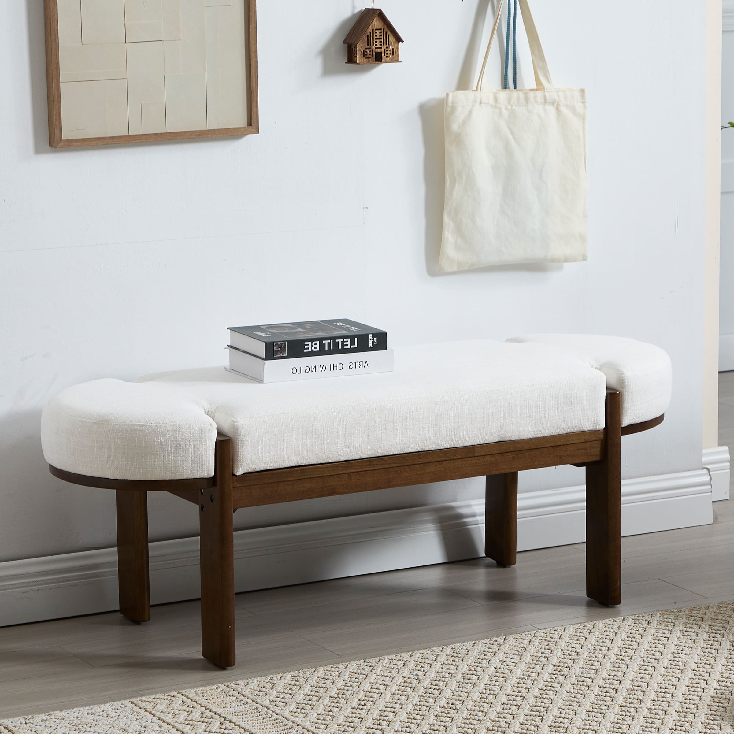 CIMOTA 49 Inch Modern Wood End of Bed Bench - 2656BH