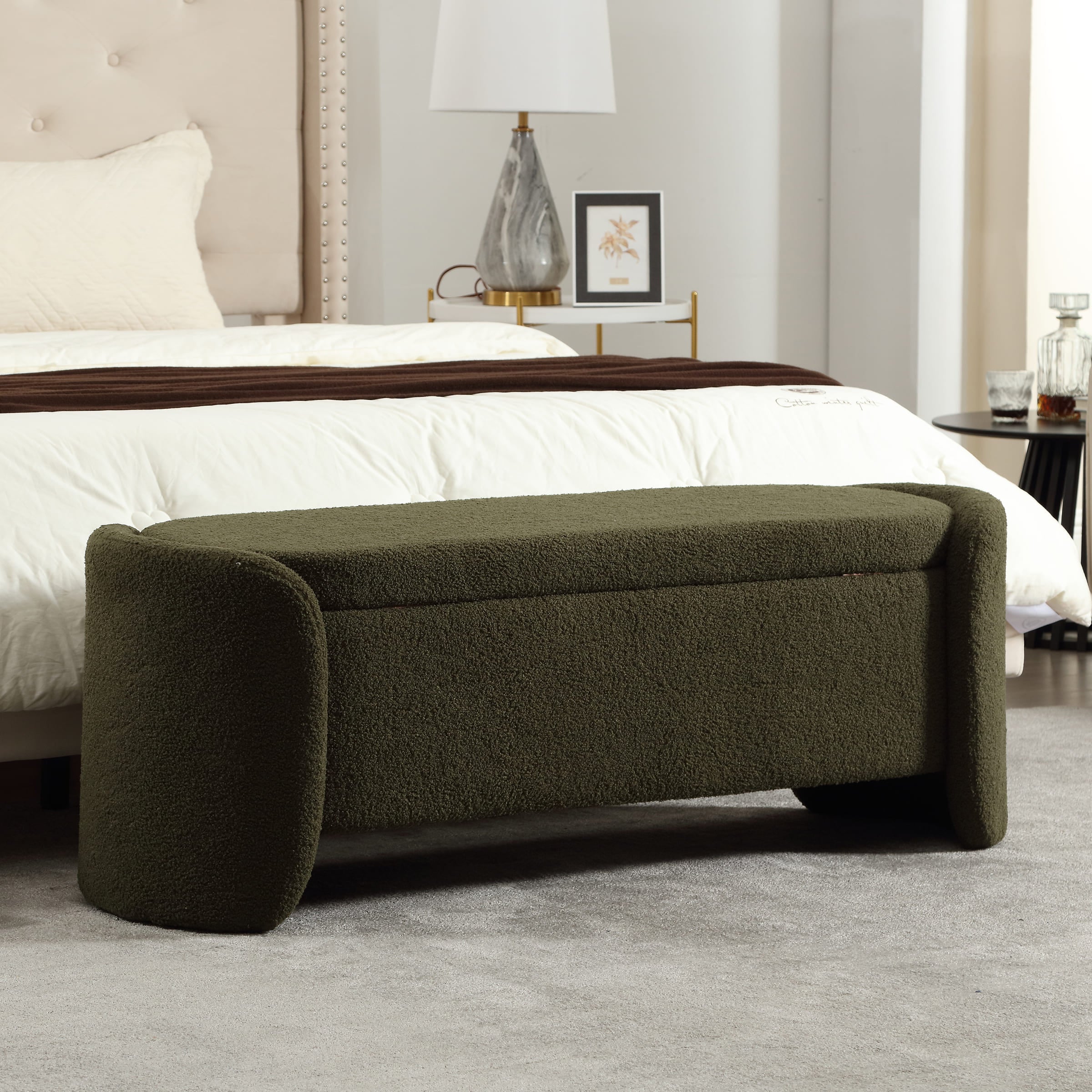 ROCITY 50"W Sherpa Storage Bench End of Bed - 30159BH