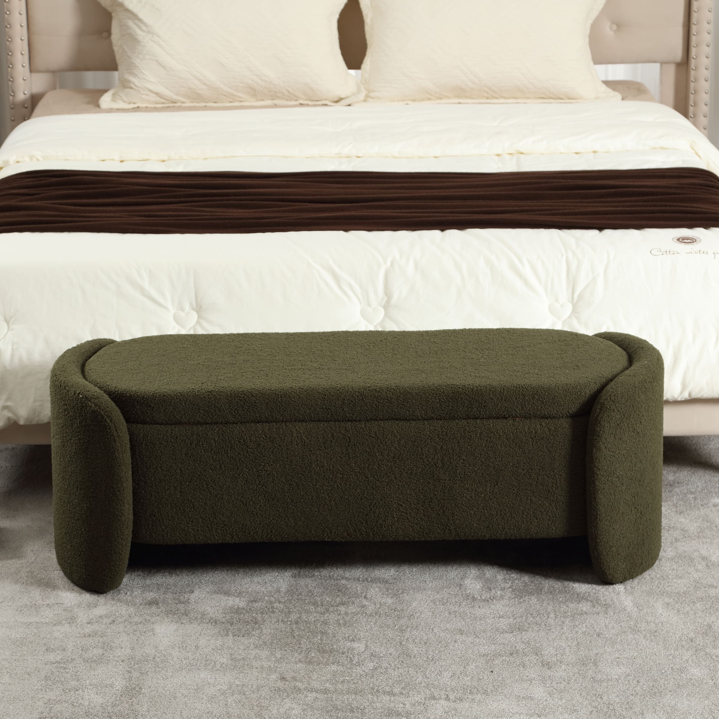 ROCITY 50"W Sherpa Storage Bench End of Bed - 30159BH