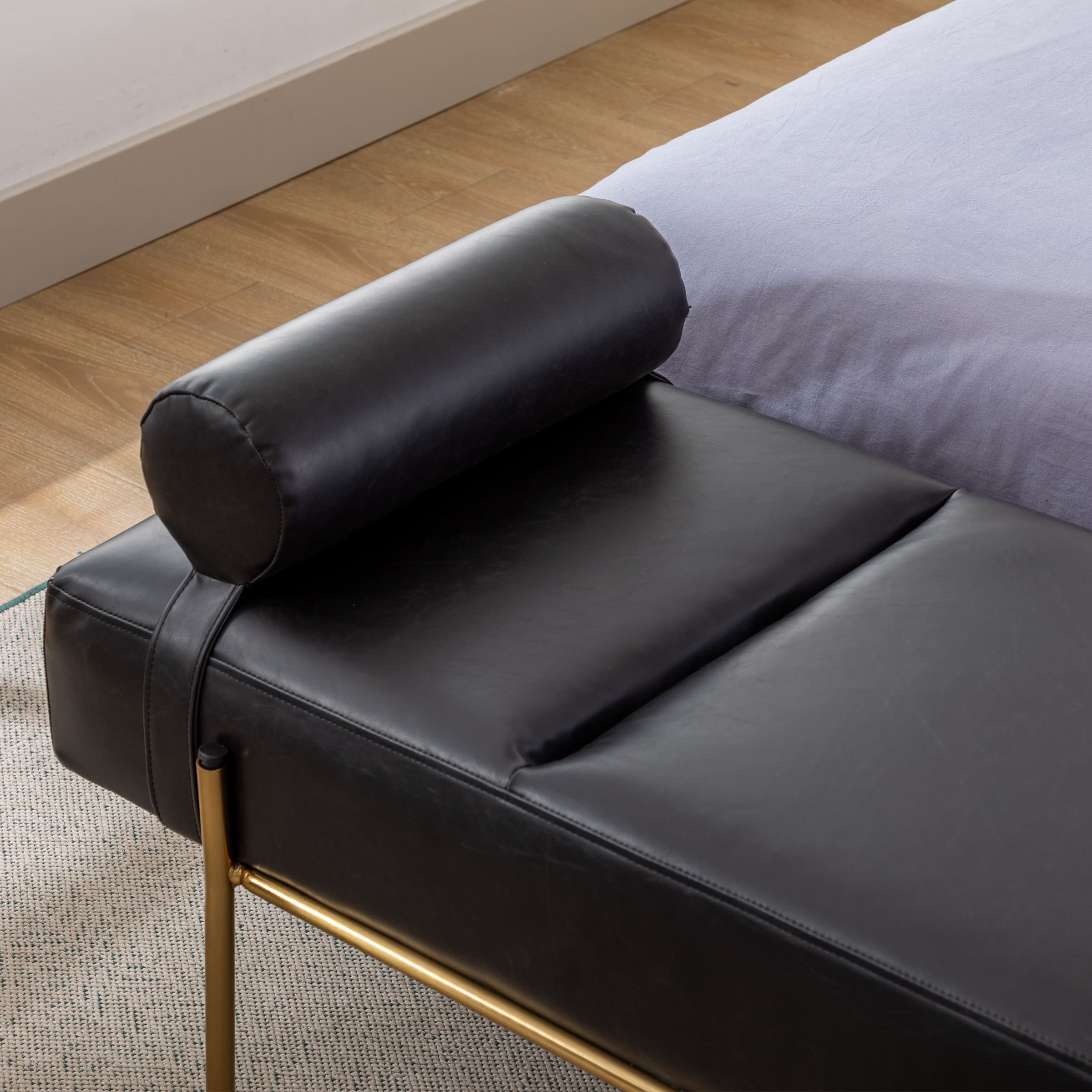 ROCITY 55"W Golden Legs End of Bed Bench - 8256DB