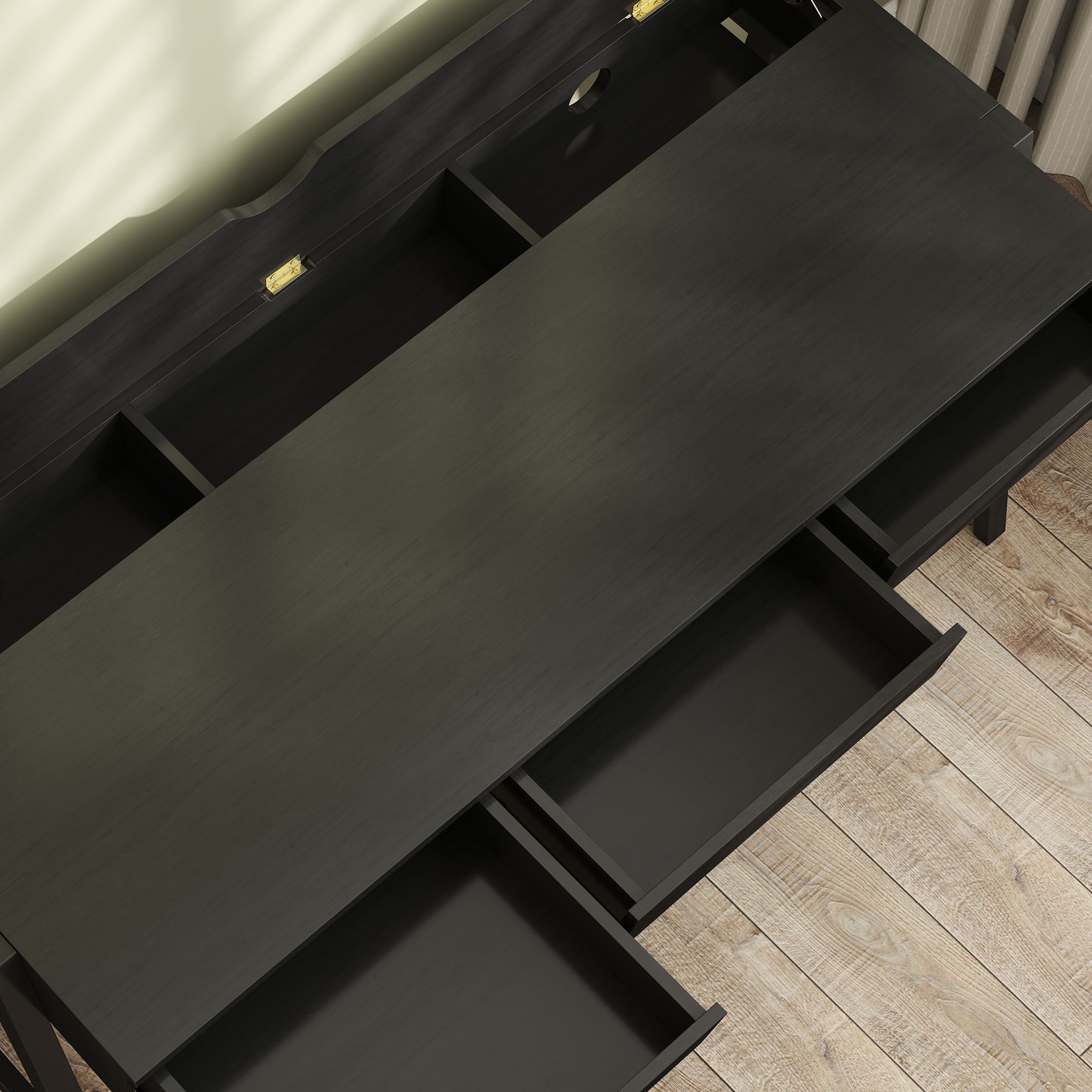 Janoray 59"L Wooden Writing Desk with 3 Drawers - 00006DK