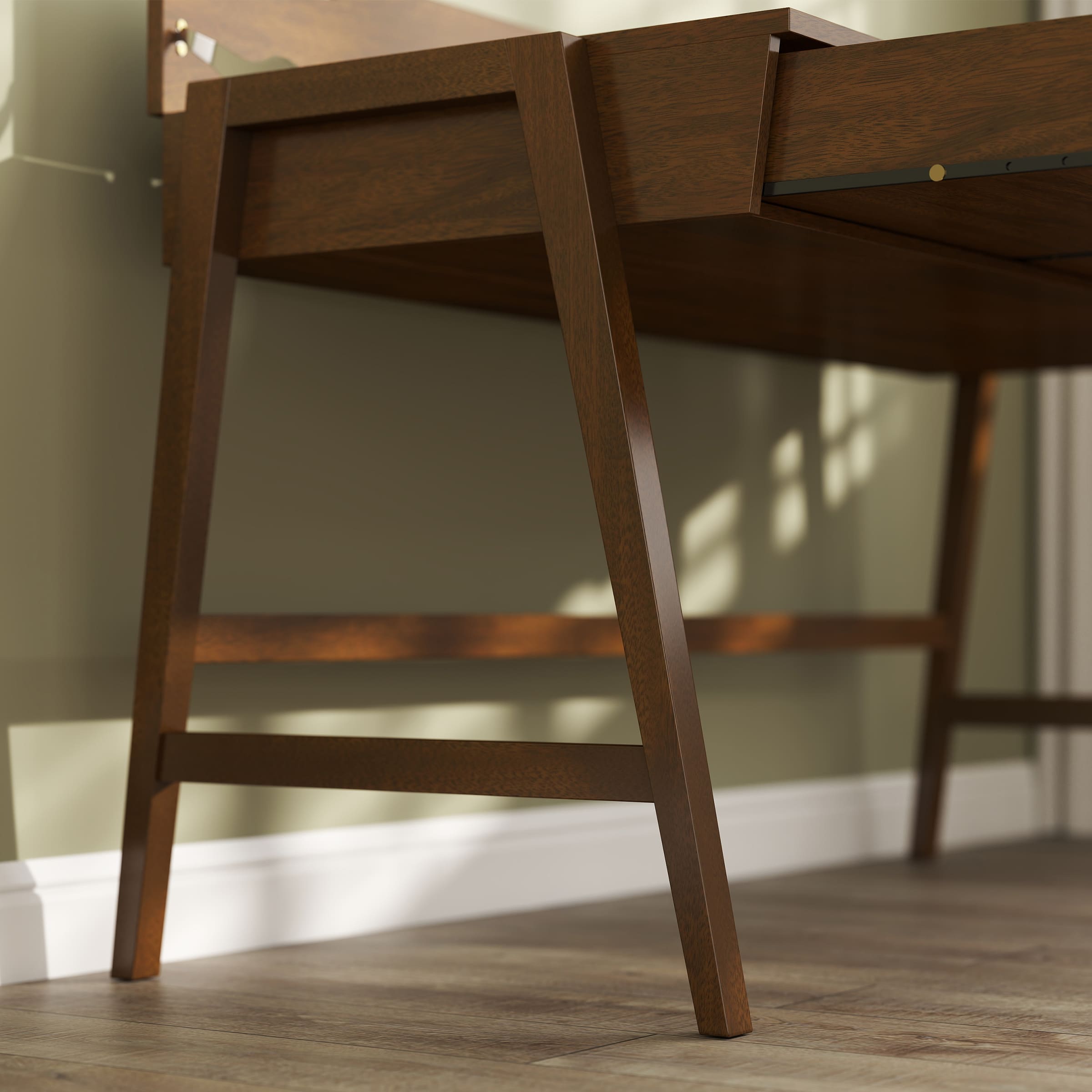 Janoray 59"L Wooden Writing Desk with 3 Drawers - 00006DK