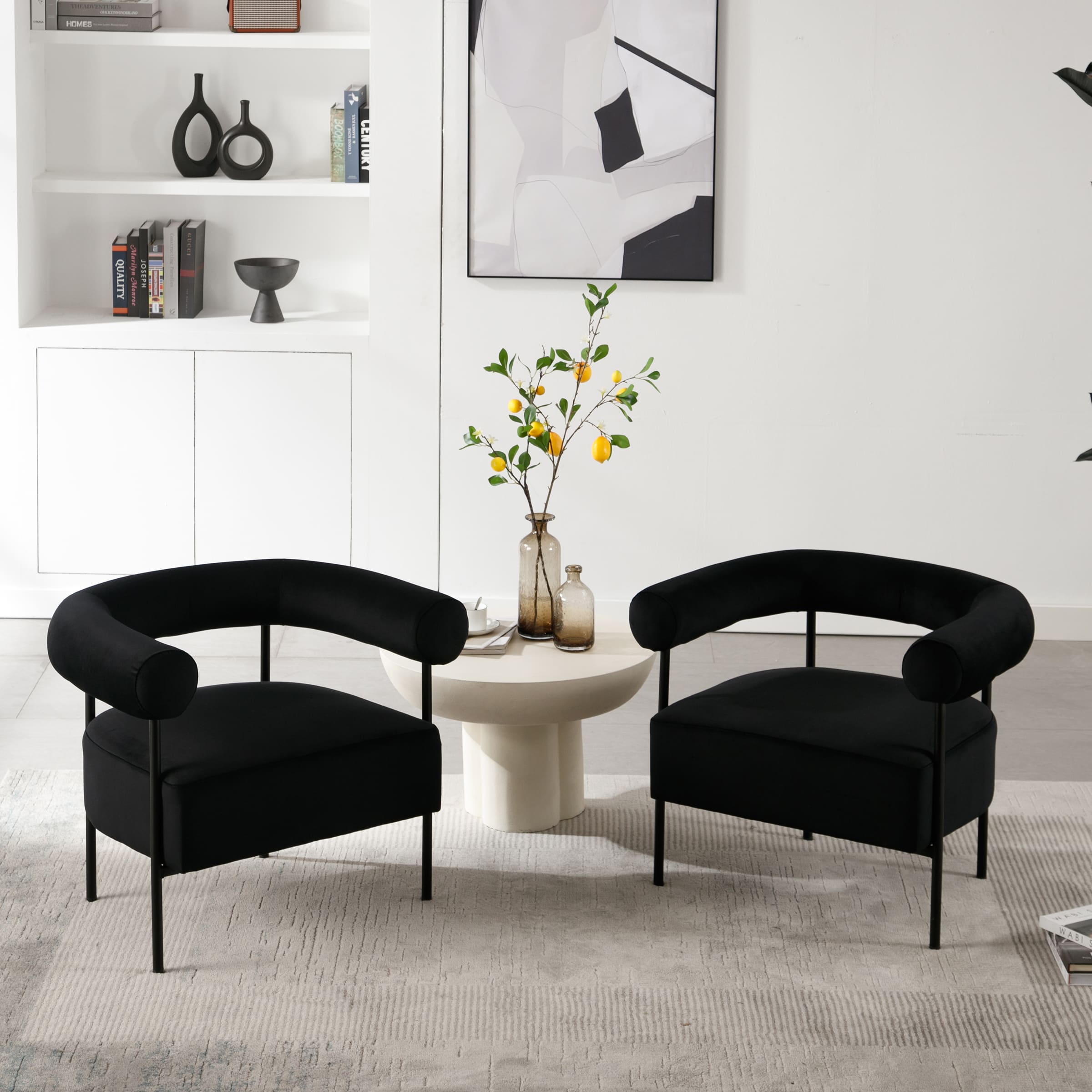 ROCITY C-shaped Back Accent Chair 1 PCS - 10080AC