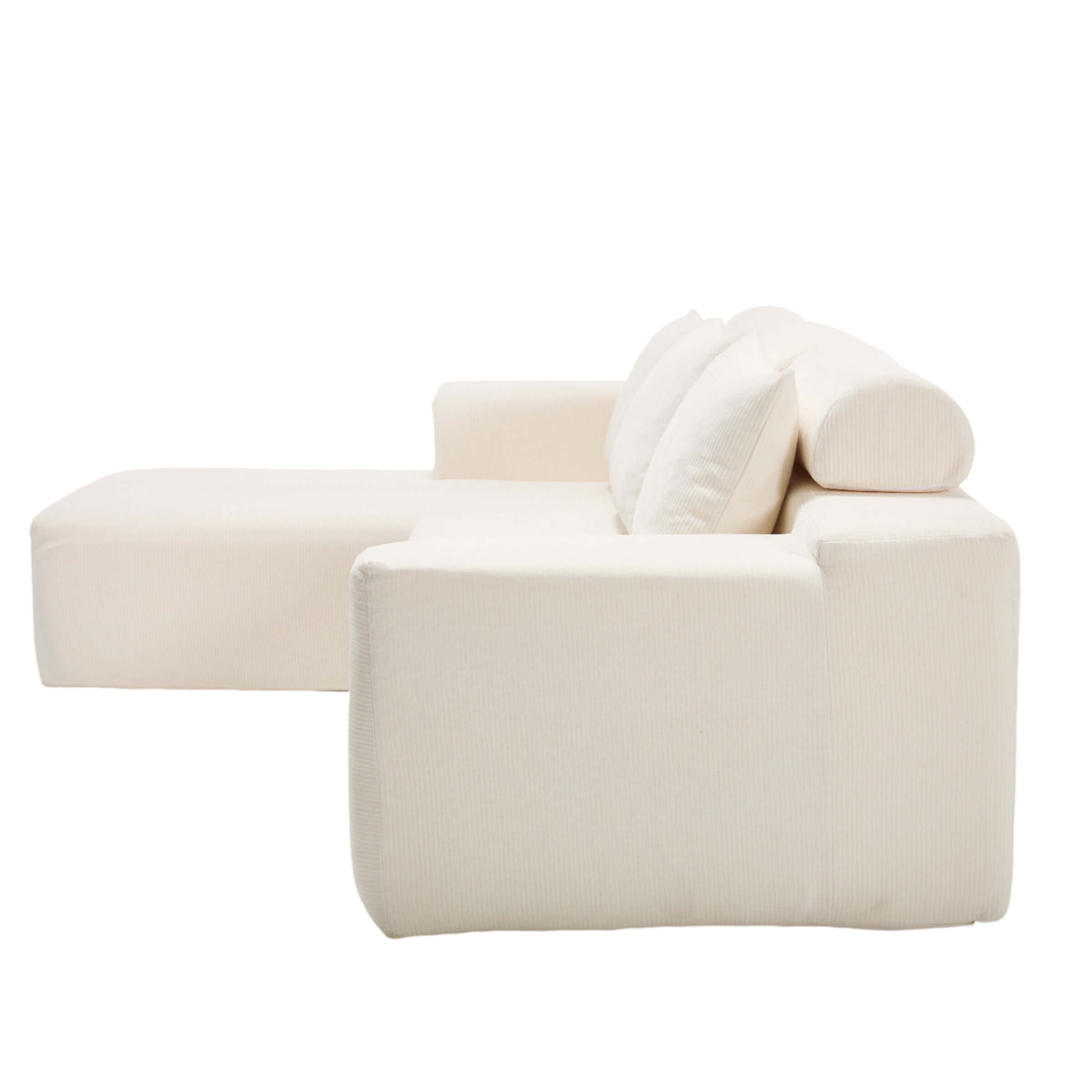 ROCITY Chenille Cloud Couch L-Shaped Sofa with Left Chaise - XXX20SF