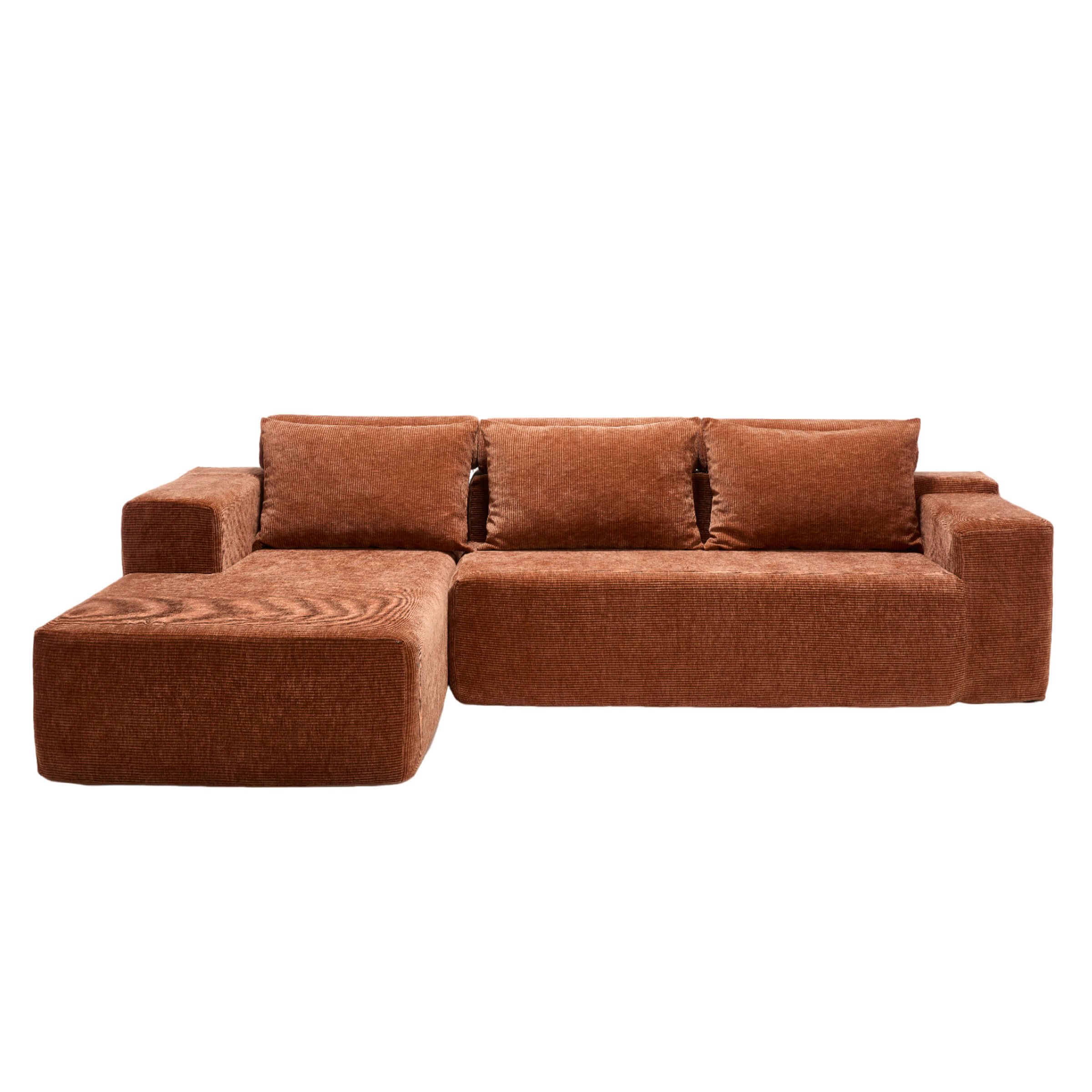 ROCITY Chenille Cloud Couch L-Shaped Sofa with Left Chaise - XXX20SF