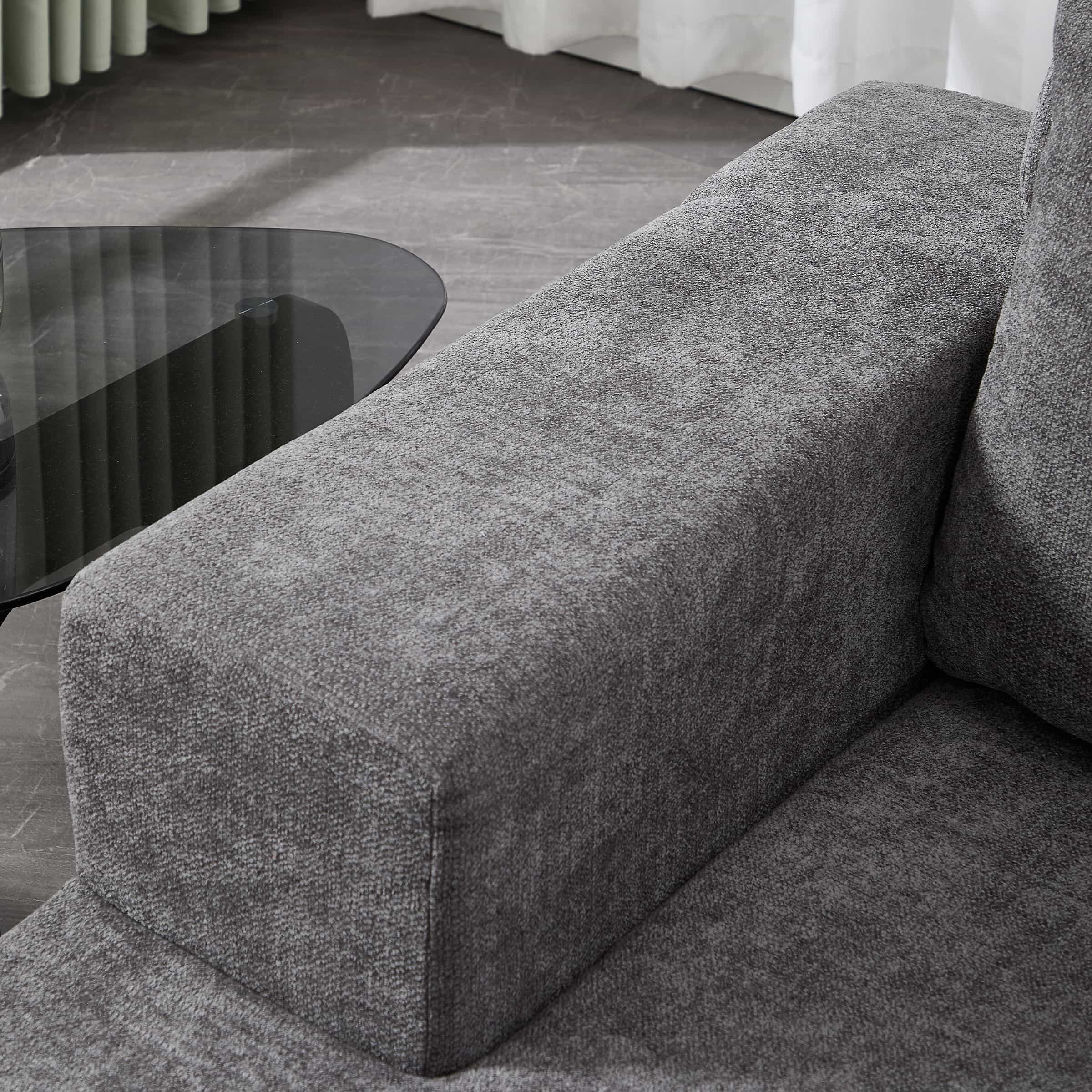 ROCITY Chenille Cloud Couch L-Shaped Sofa with Left Chaise - XXX20SF