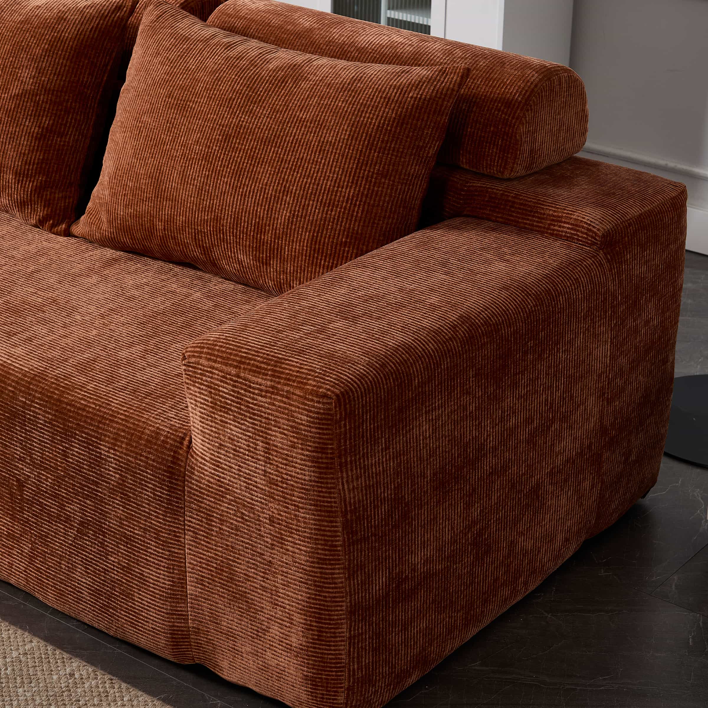 ROCITY Chenille Cloud Couch L-Shaped Sofa with Left Chaise - XXX20SF