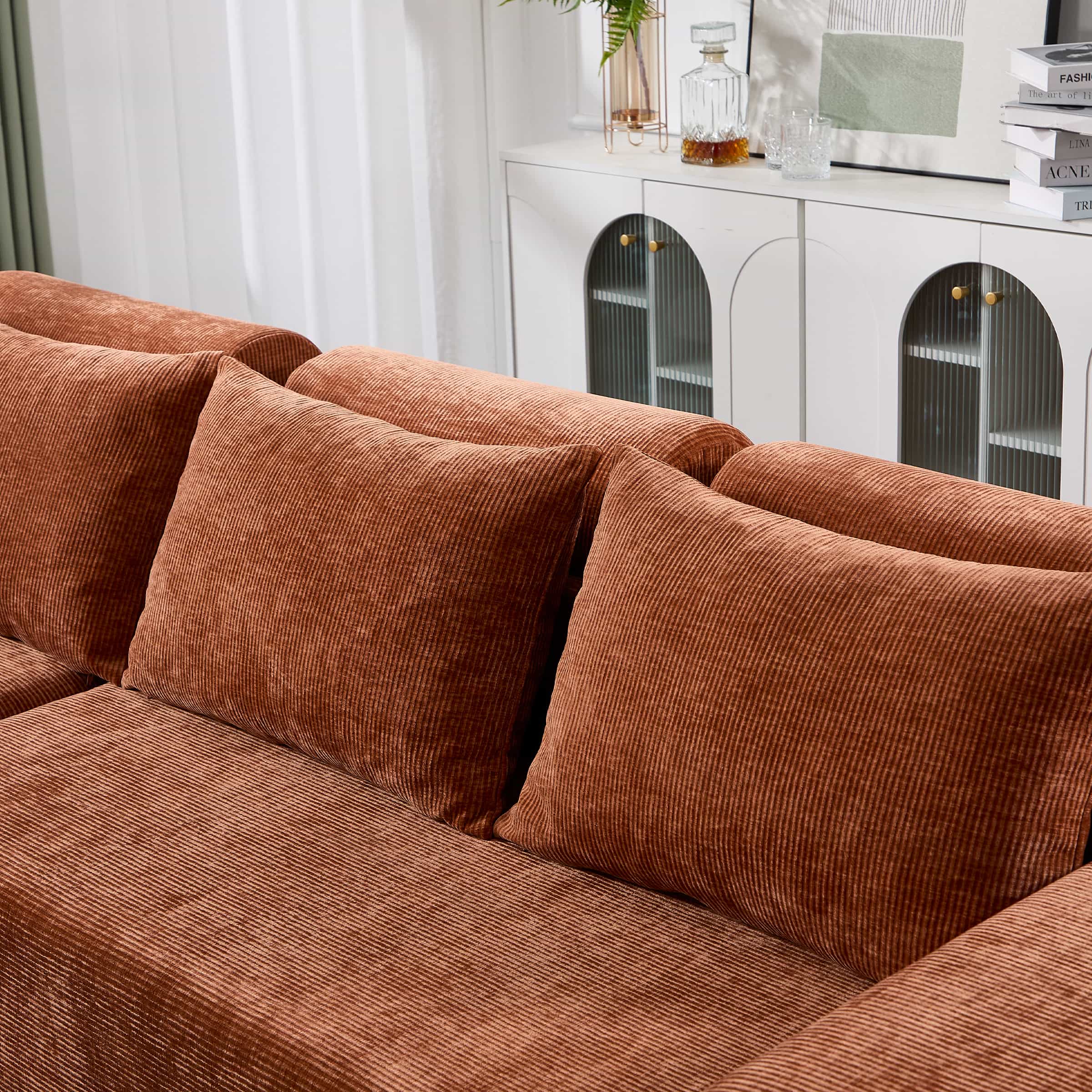 ROCITY Chenille Cloud Couch L-Shaped Sofa with Left Chaise - XXX20SF