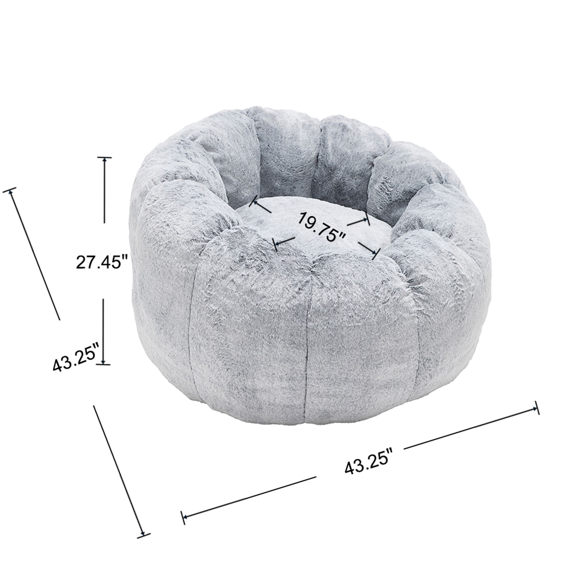 ROCITY Corduroy Bean Bag Chair Sofa - XXX22SF