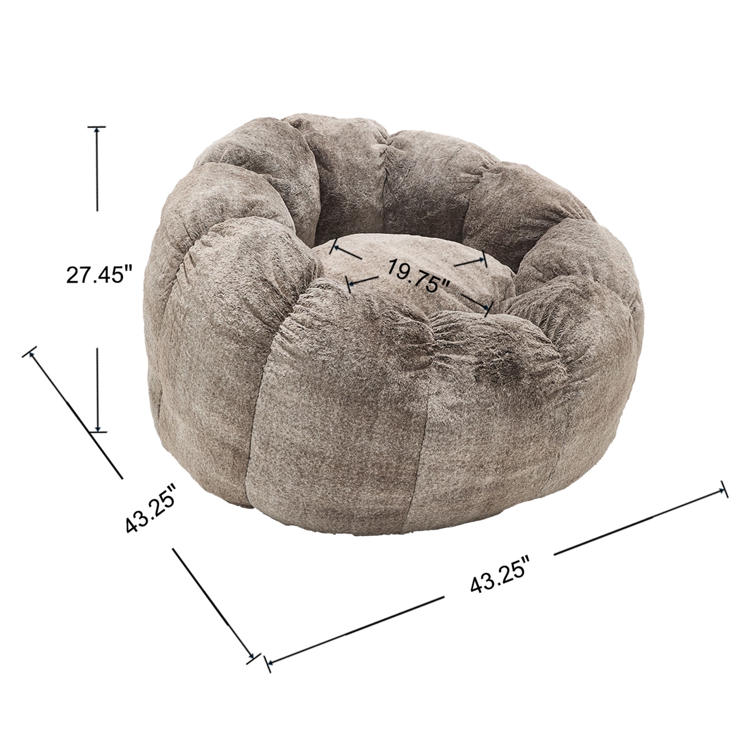 ROCITY Corduroy Bean Bag Chair Sofa - XXX22SF